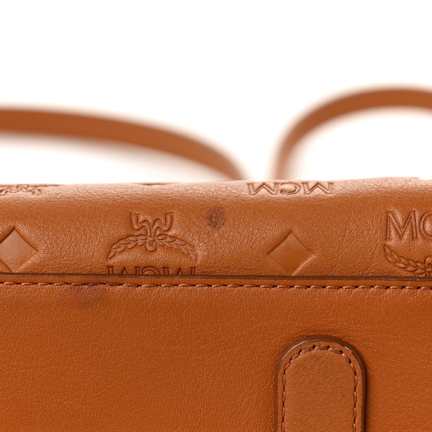 Calfskin Ottoman Essential Visetos Small Backpack Cognac
