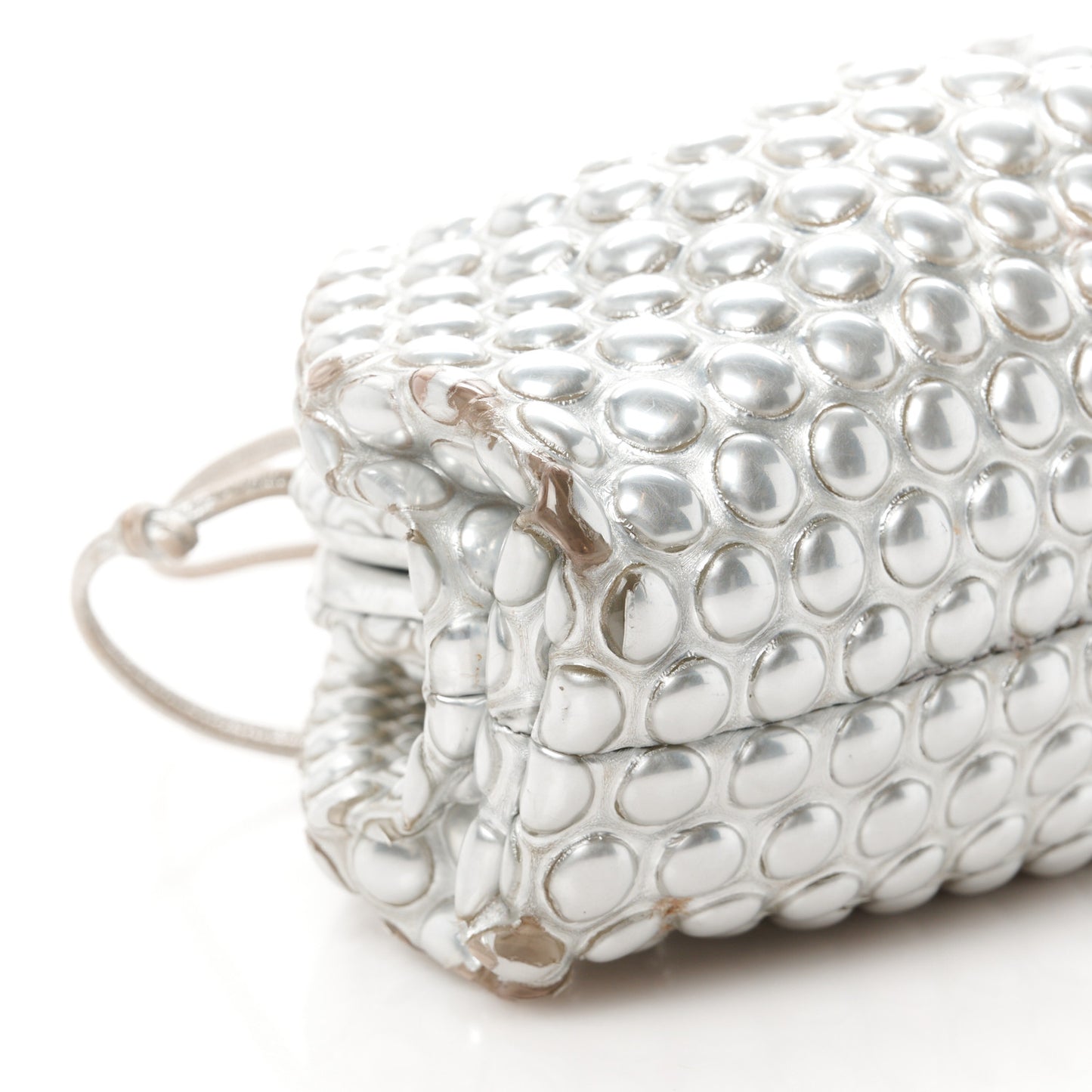 Metallic Fabric Bubble Wrap The Mini Pouch Silver