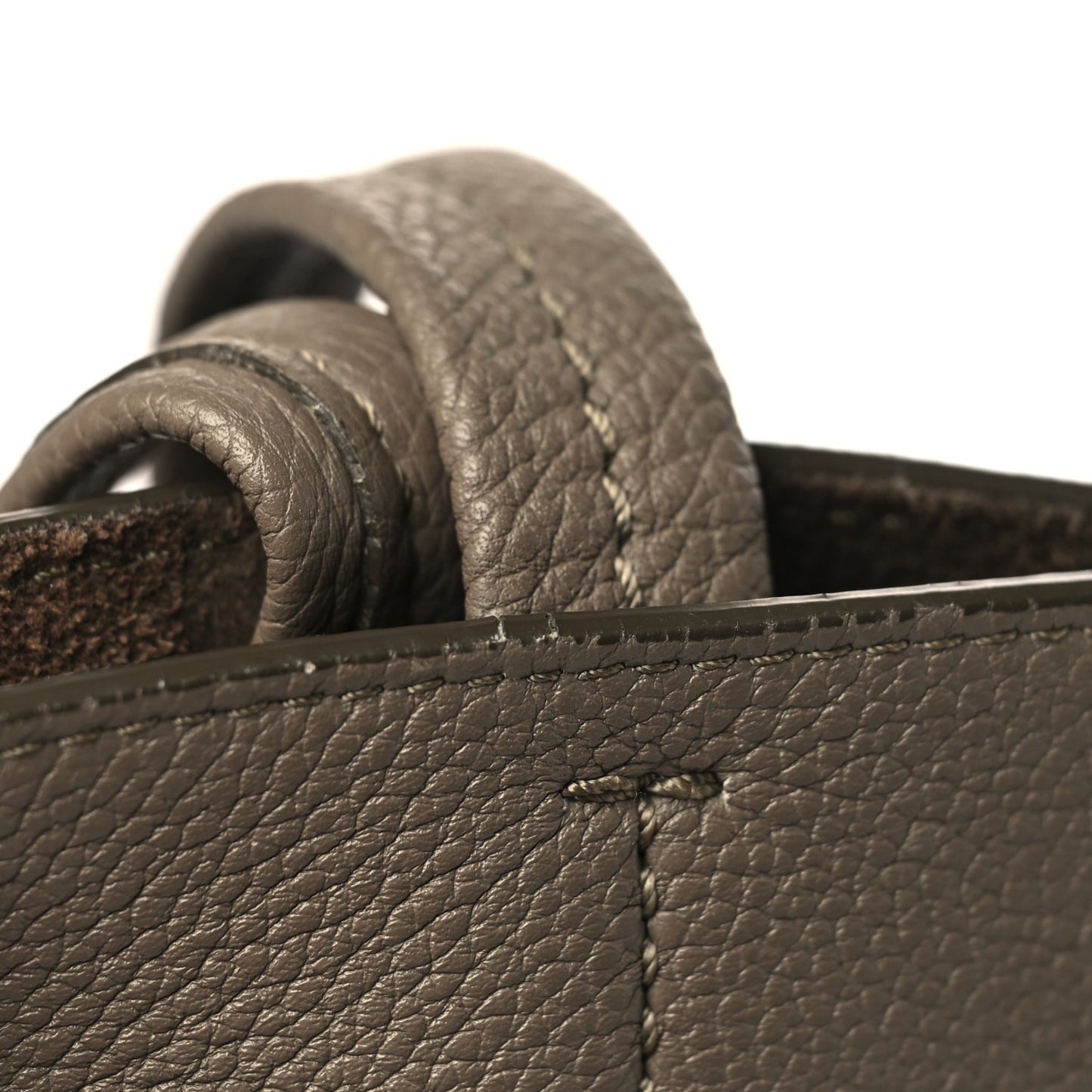 Soft Grained Calfskin Small Belt Cabas Phantom Taupe
