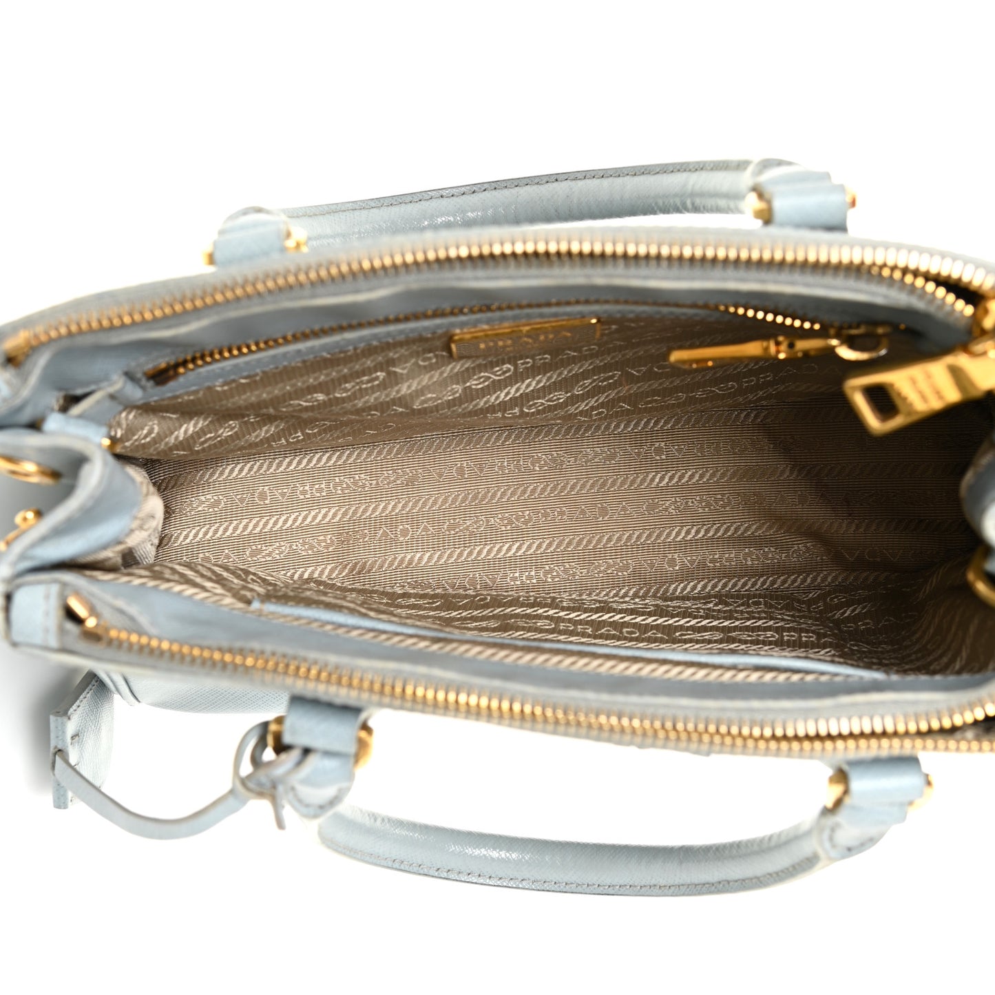 Saffiano Lux Mini Double Zip Tote Lago