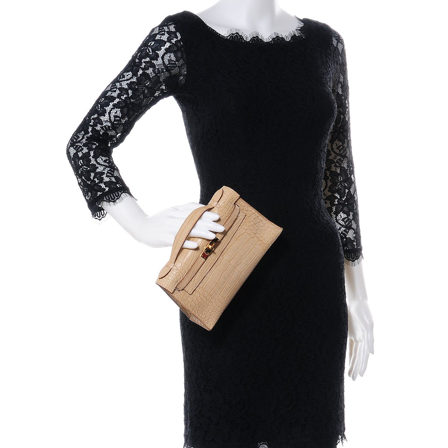 Matte Alligator Kelly Pochette Poussiere