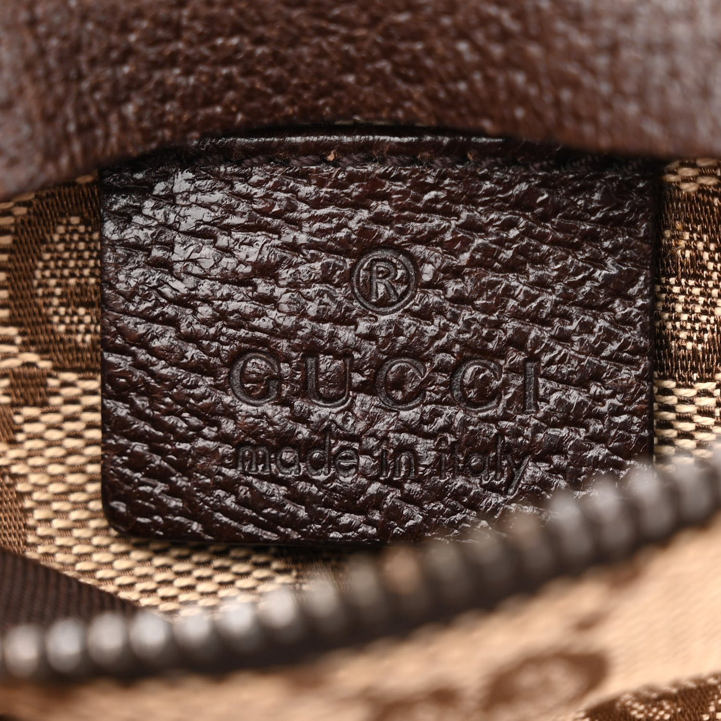 GG Monogram Double Pocket Belt Bag Dark Brown