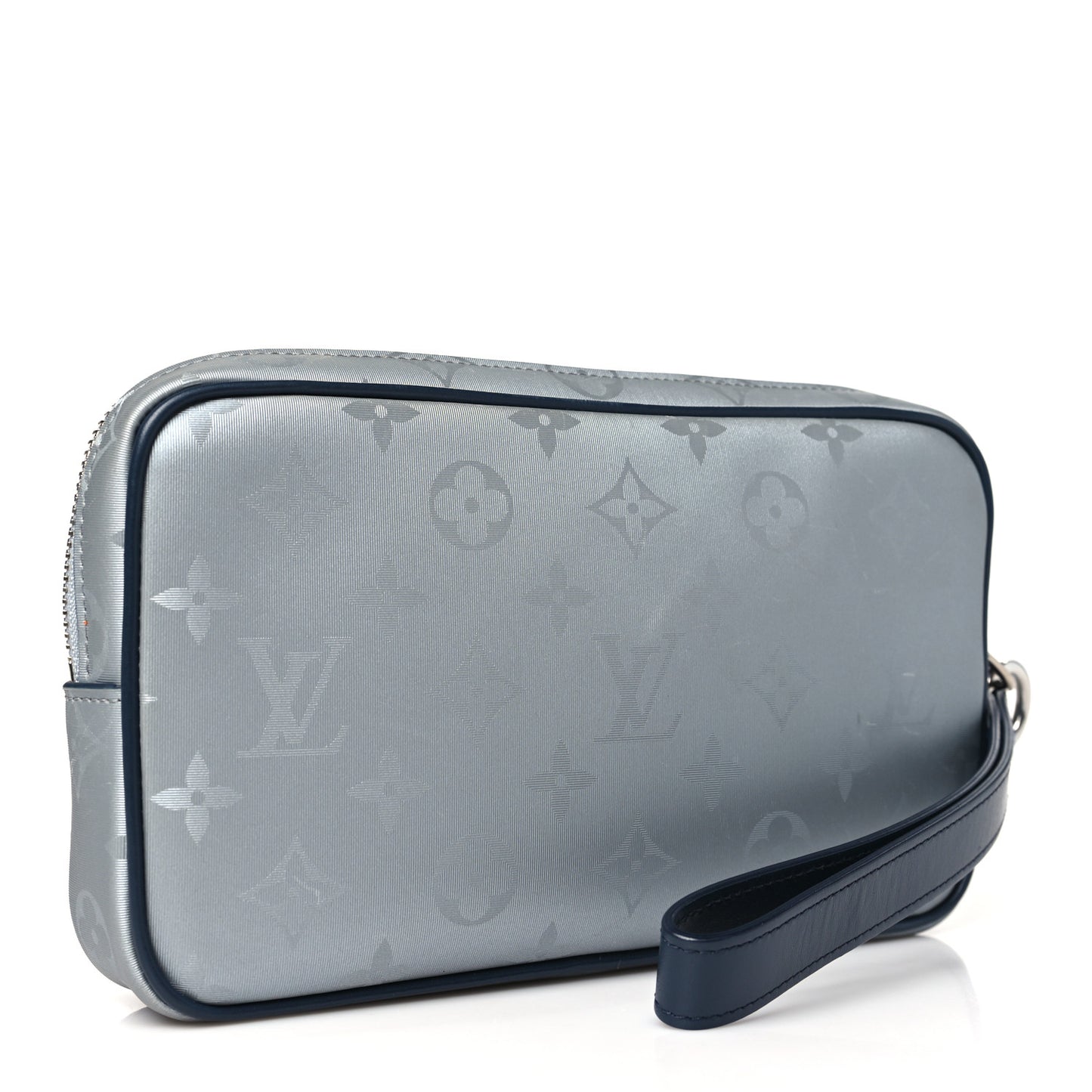 Monogram Satellite Alpha Clutch Silver
