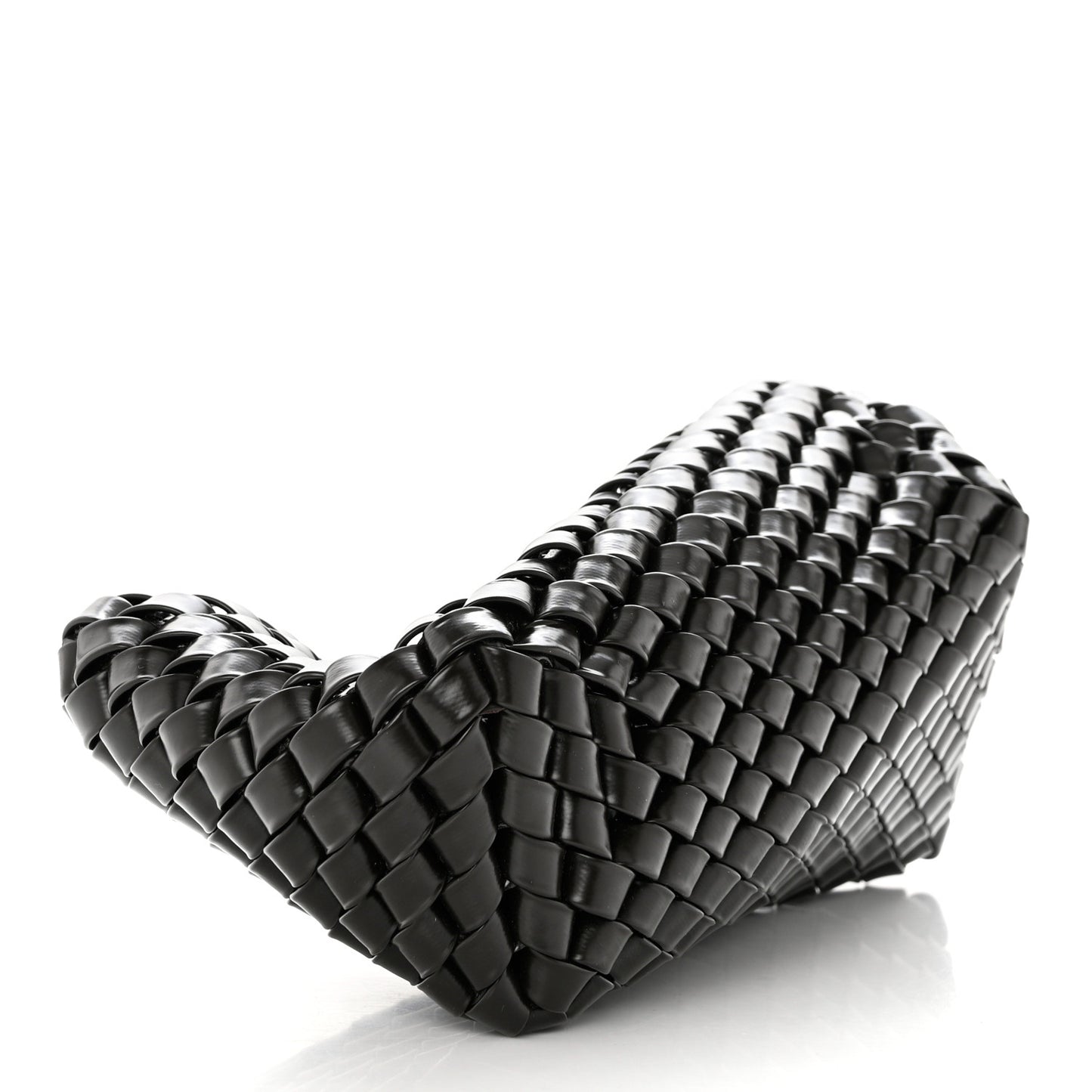 Nappa Intrecciato Slanted Clutch Fondant