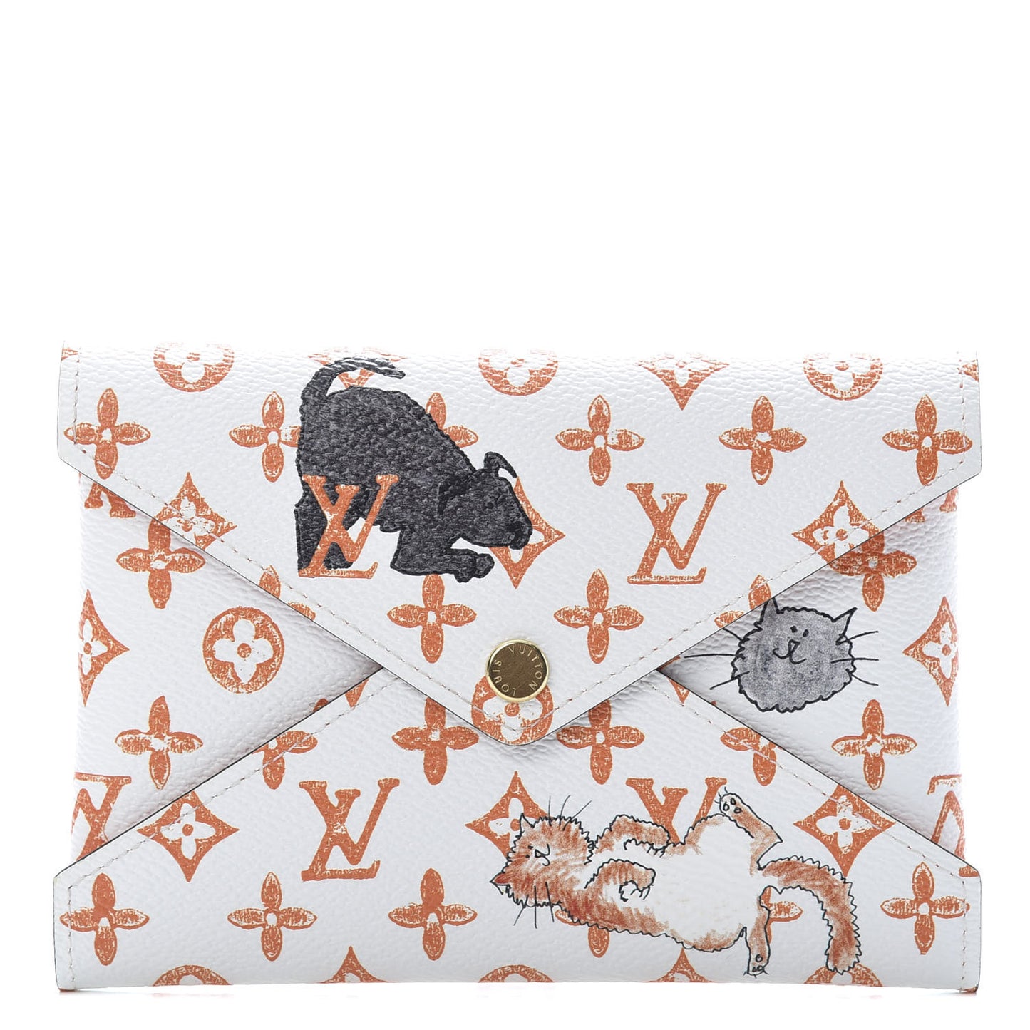 Catogram Medium Kirigami Pochette White