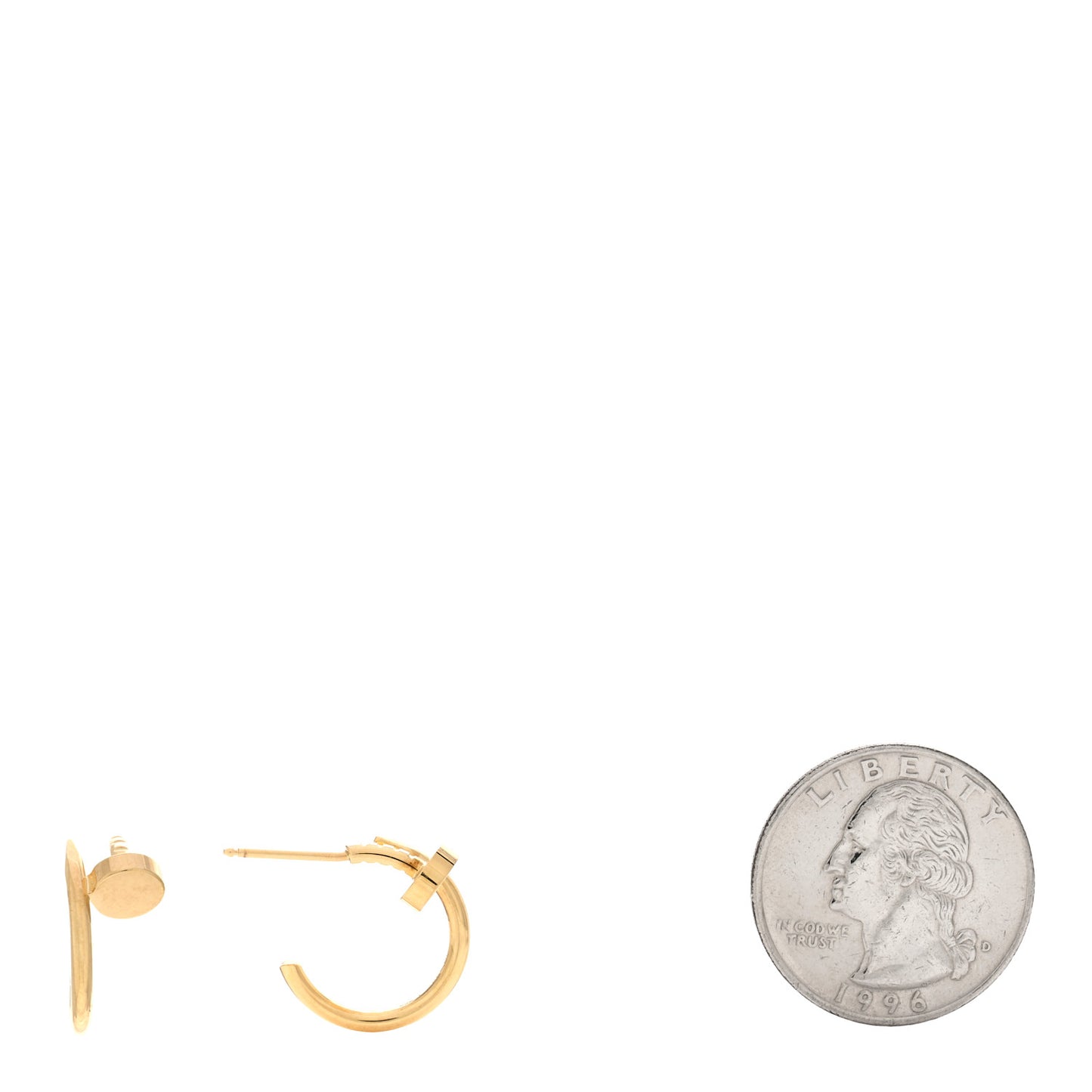 18K Yellow Gold Juste Un Clou Hoop Earrings