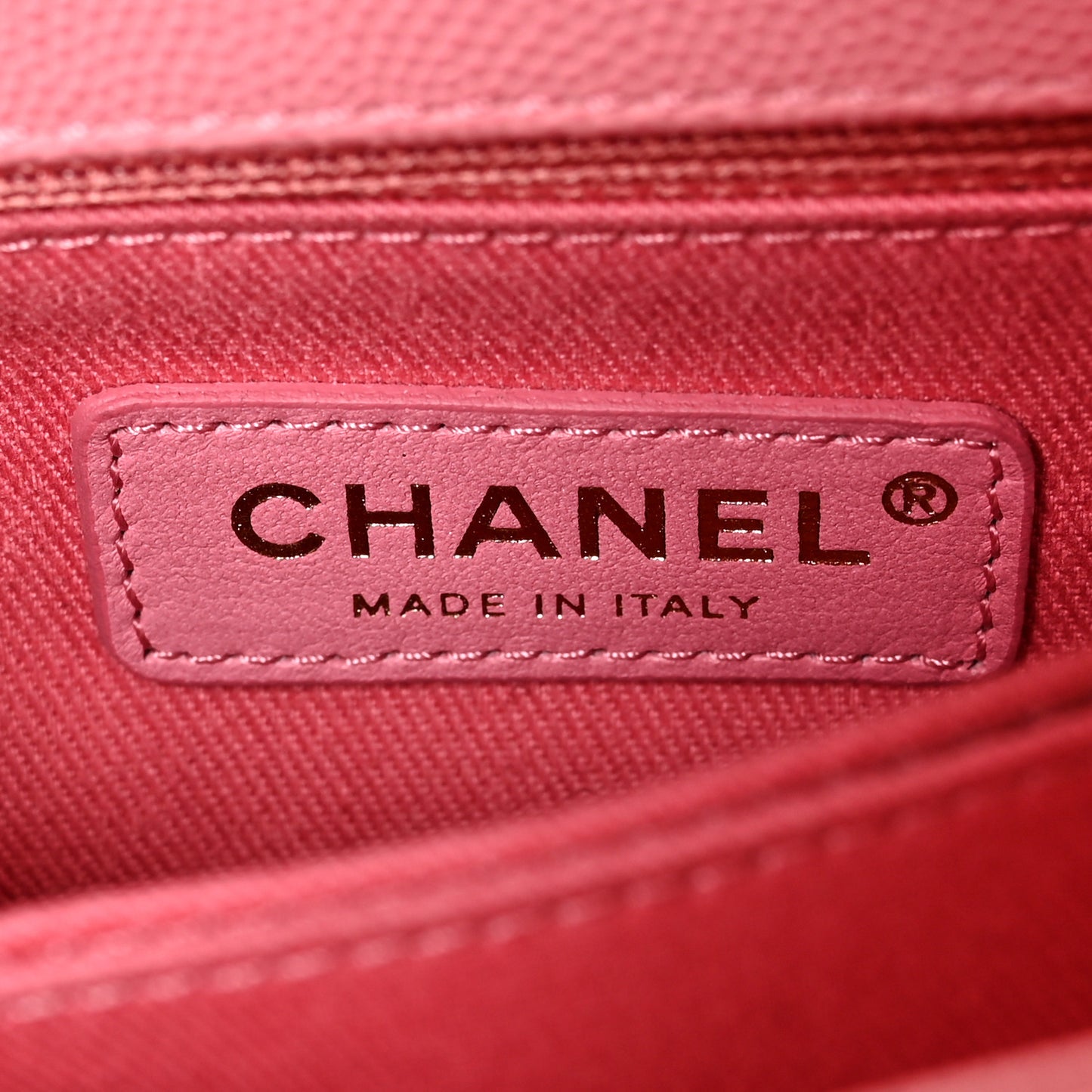 Caviar Chevron Quilted Mini Coco Handle Flap Pink