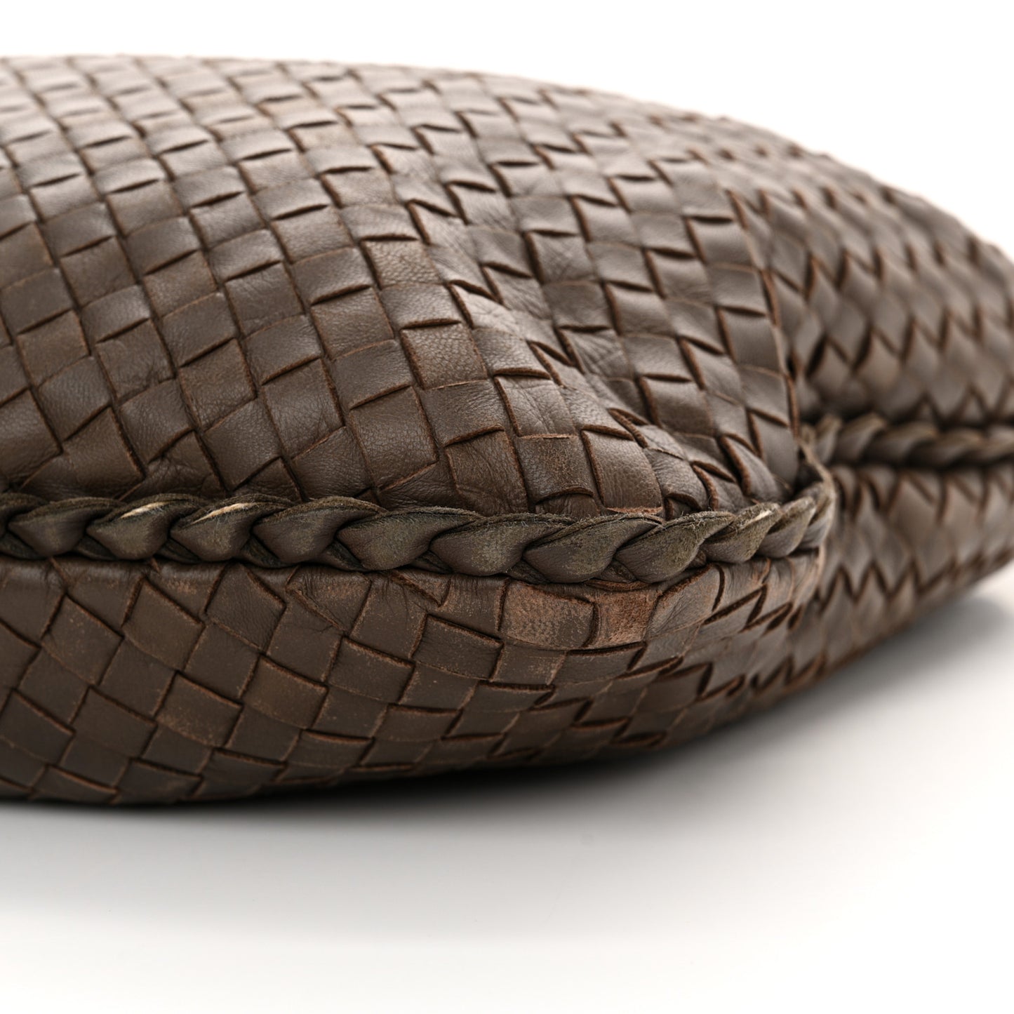 Nappa Intrecciato Medium Veneta Hobo Ebano