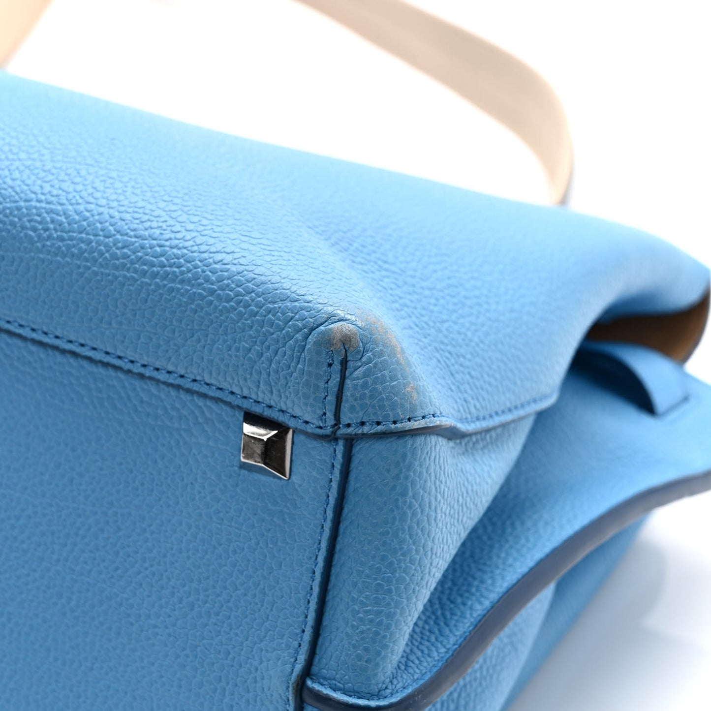 Grained Calfskin Mini Milla Tote Tile Blue