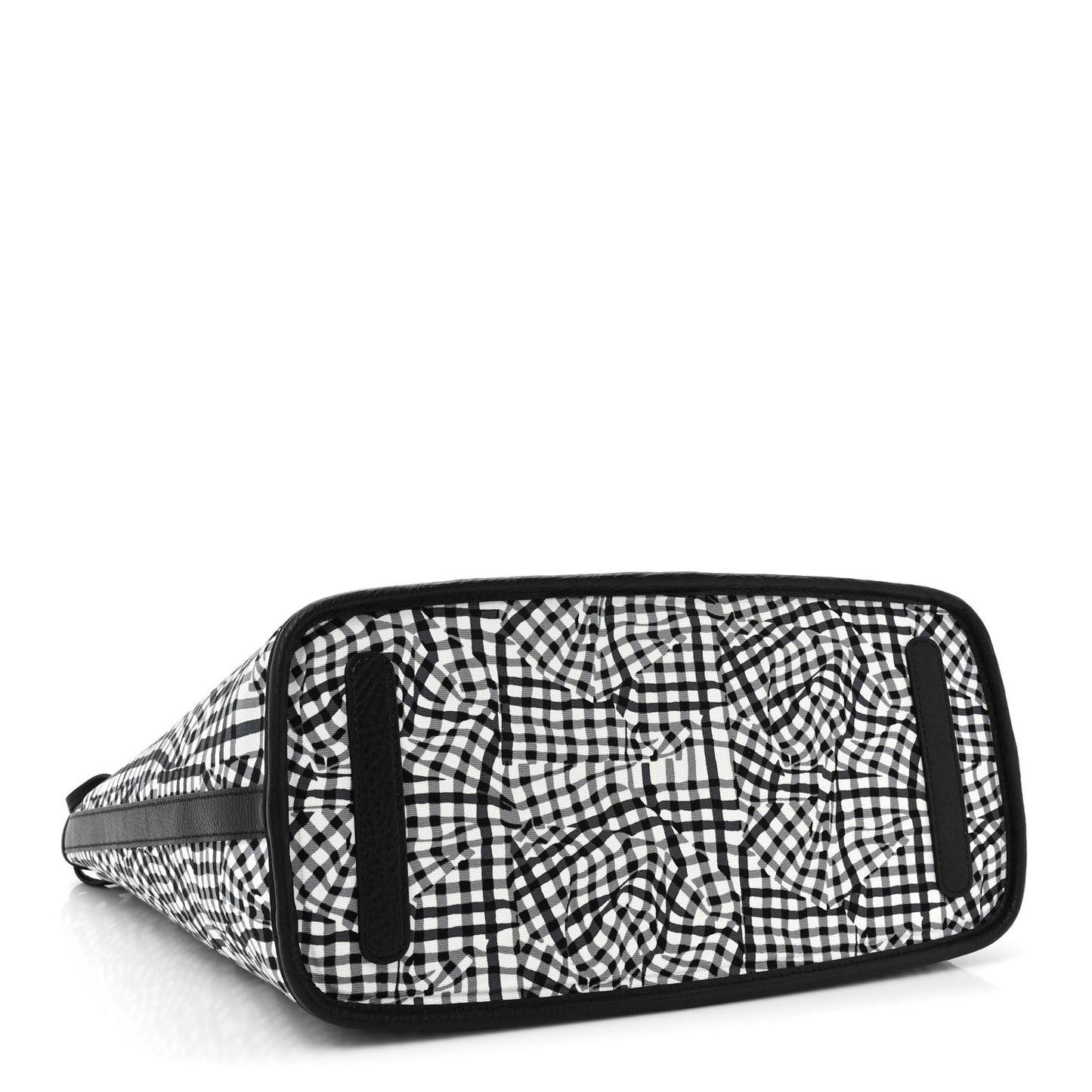 Grained Calfskin Visetos Medium Liz Reversible Shopper Tote Black