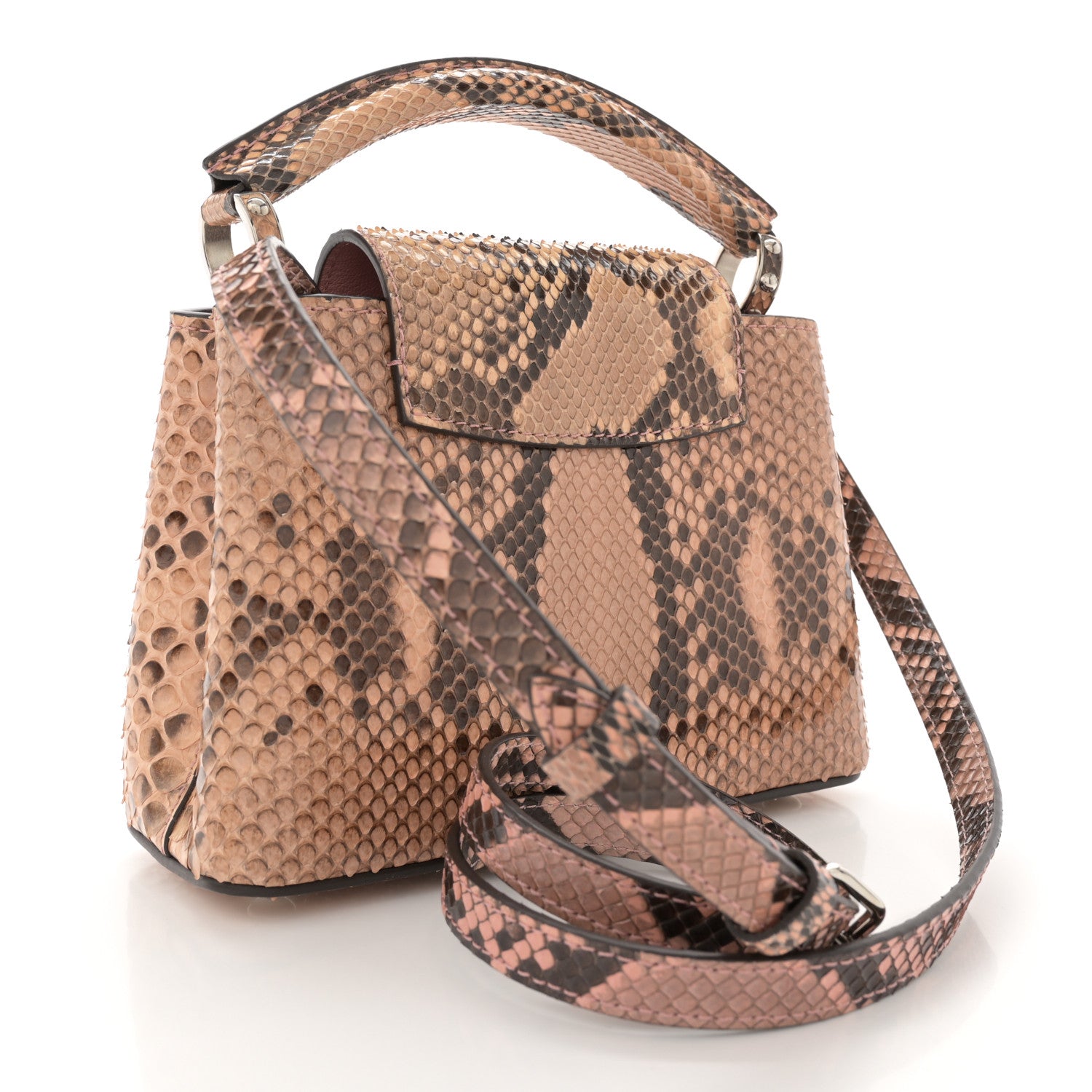 Louis Vuitton Python Capucines Mini Rose Clair 3 of 12