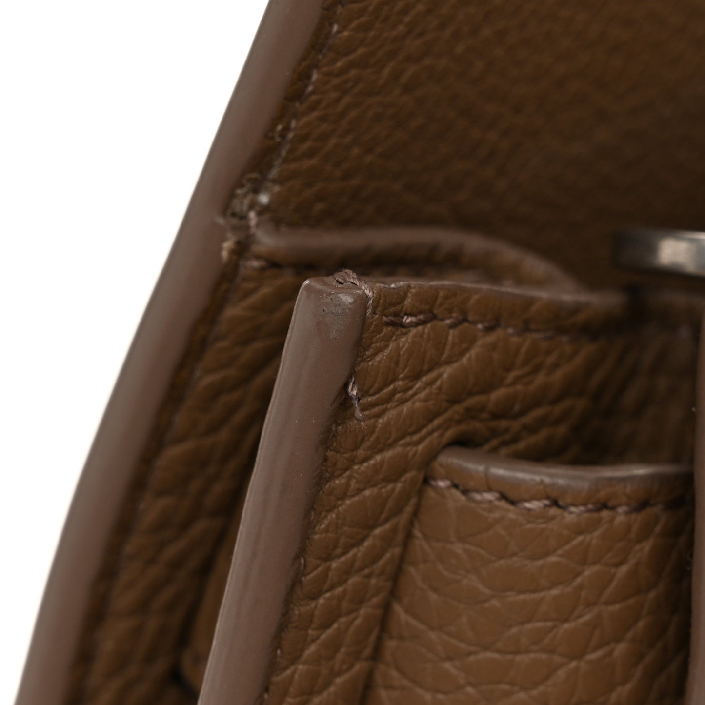 Grained Calfskin Medium Souple Sac De Jour Taupe