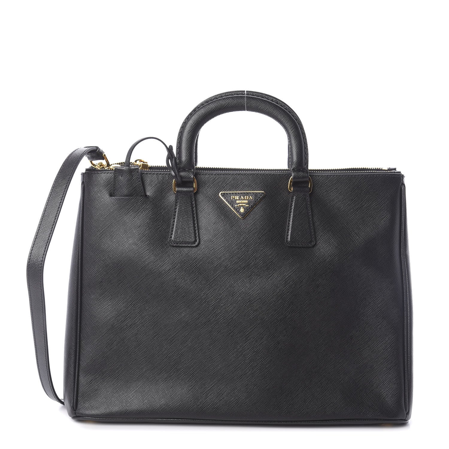 Prada Saffiano Lux Executive Tote Black 1 of 10