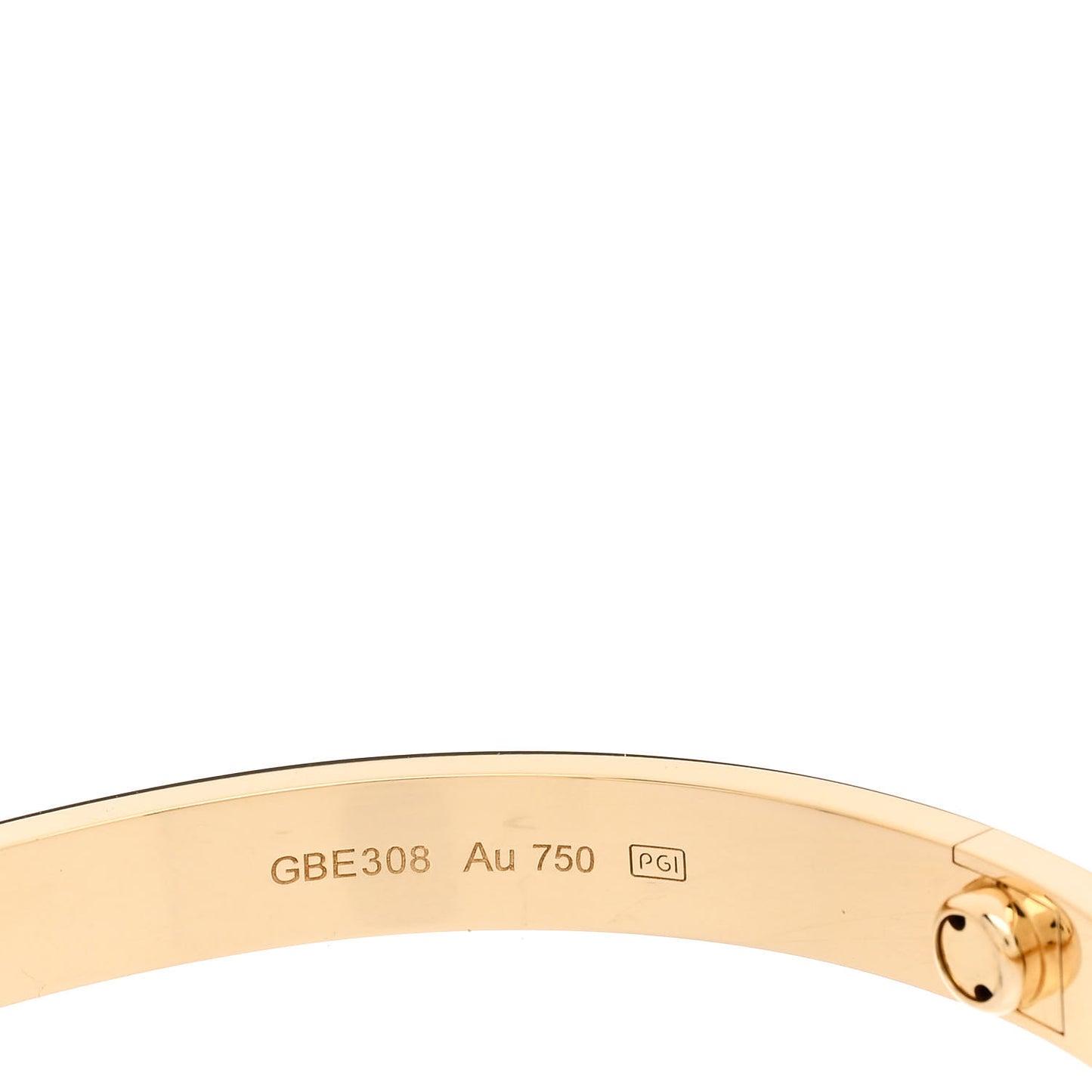 18K Yellow Gold LOVE Bracelet 19