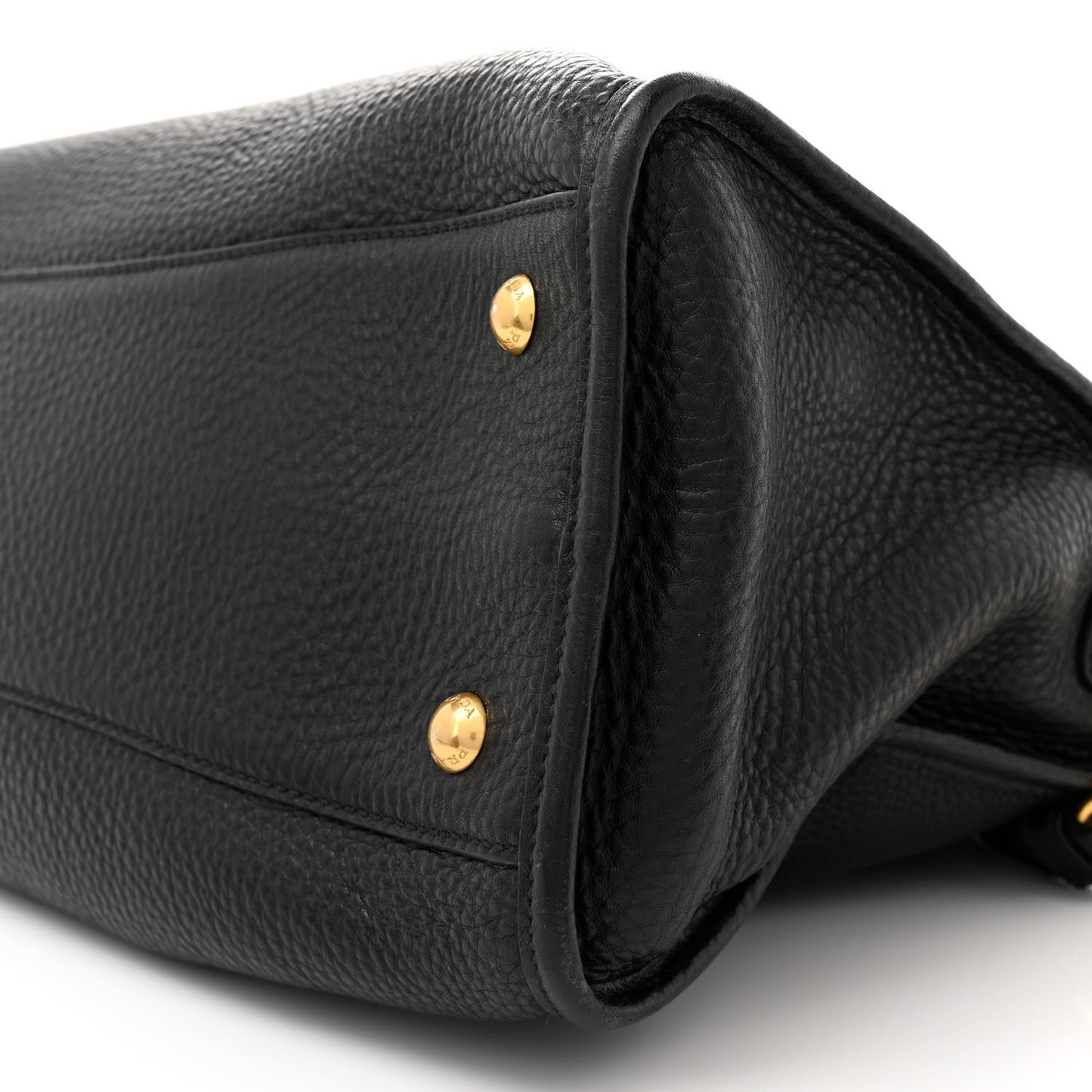 Vitello Daino Shopping Satchel Black