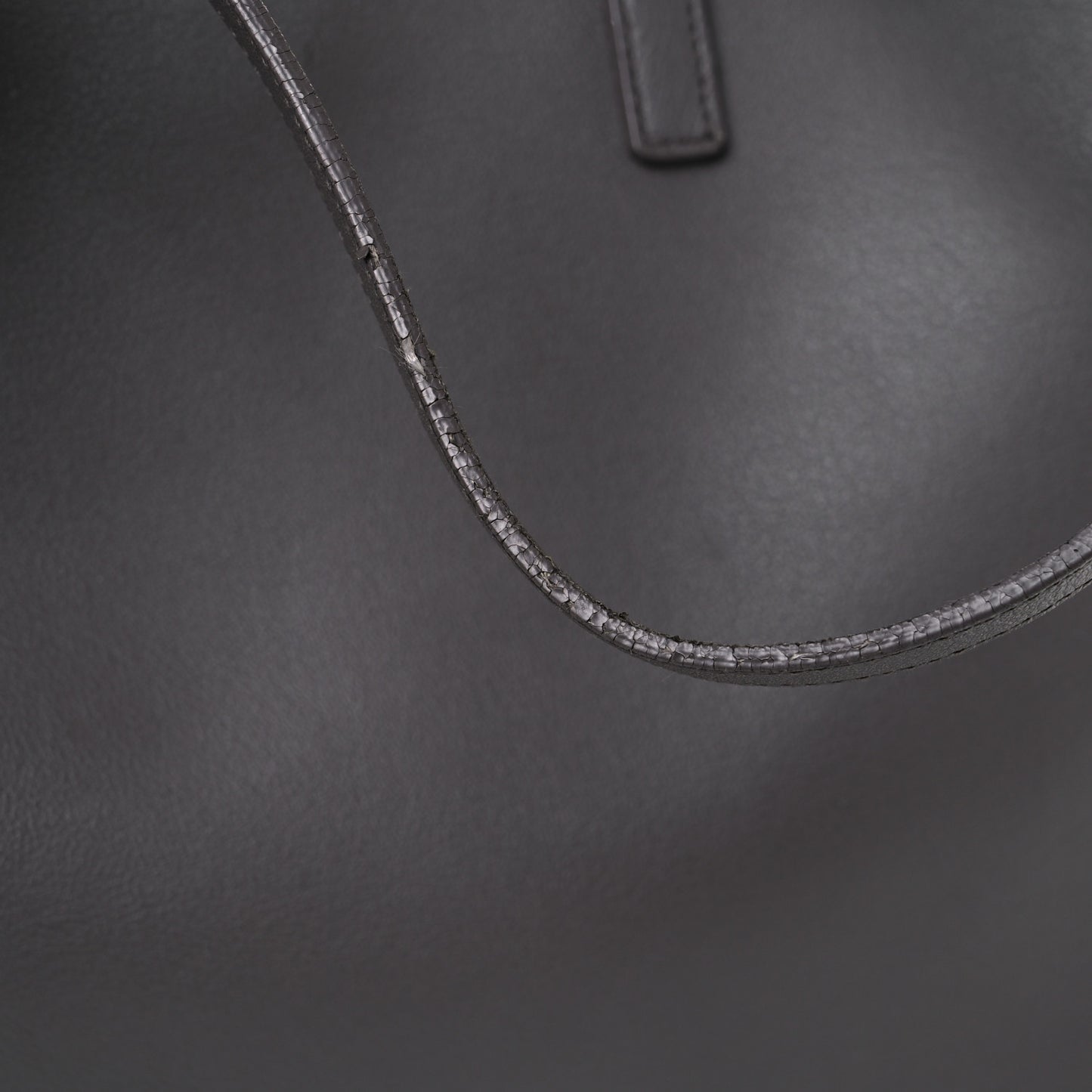 Calfskin Large Shopping Tote Dark Grey