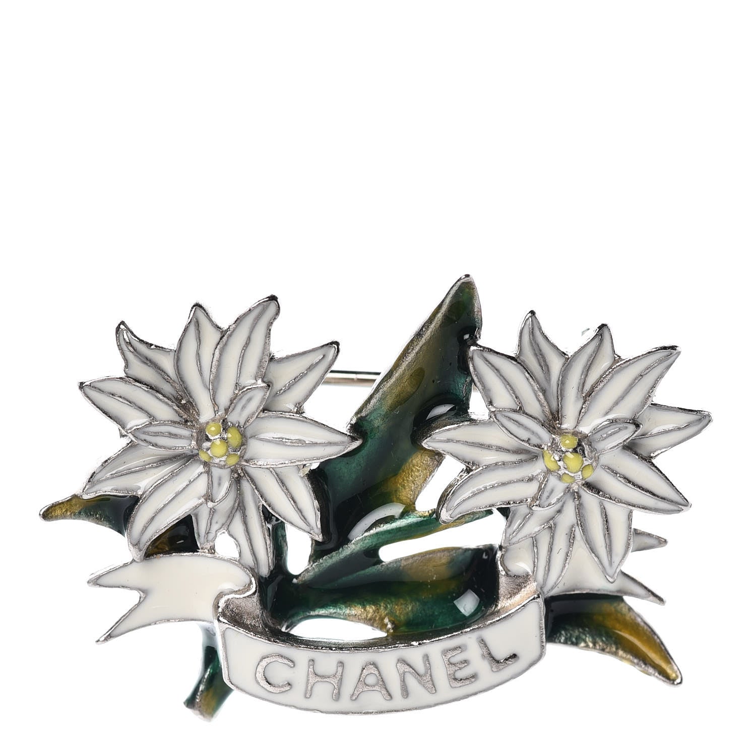 Chanel Metal Resin Flower Brooch White 351018 – FASHIONPHILE