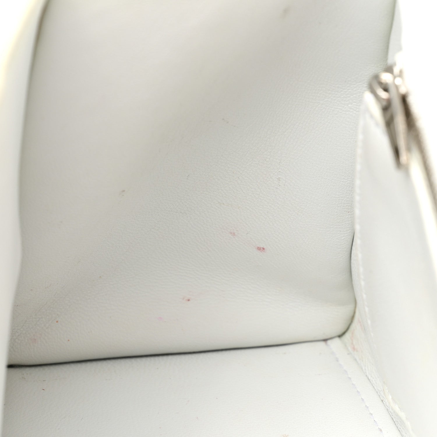 Balenciaga Matte Calfskin Snake Embossed Tonal B Small Hourglass Top Handle Bag Optic White 13 of 19