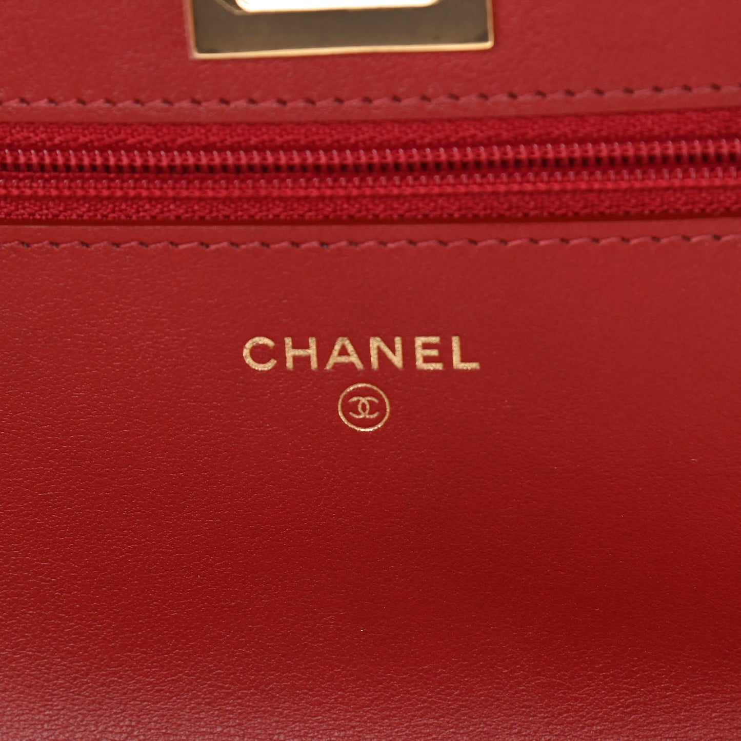 Aged Calfskin Quilted Reissue Wallet On Chain WOC Red