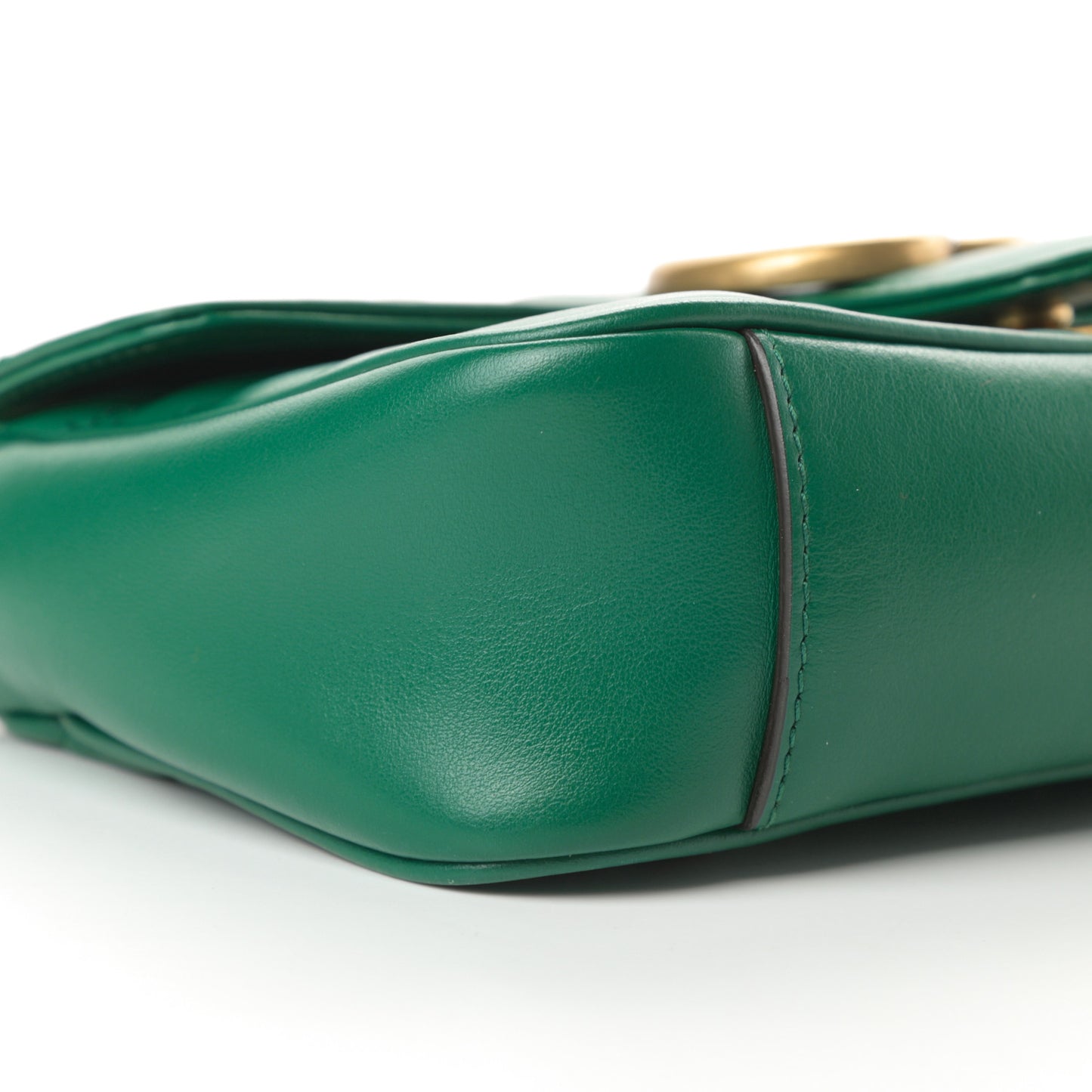 Calfskin Matelasse Mini GG Marmont Shoulder Bag Emerald Green
