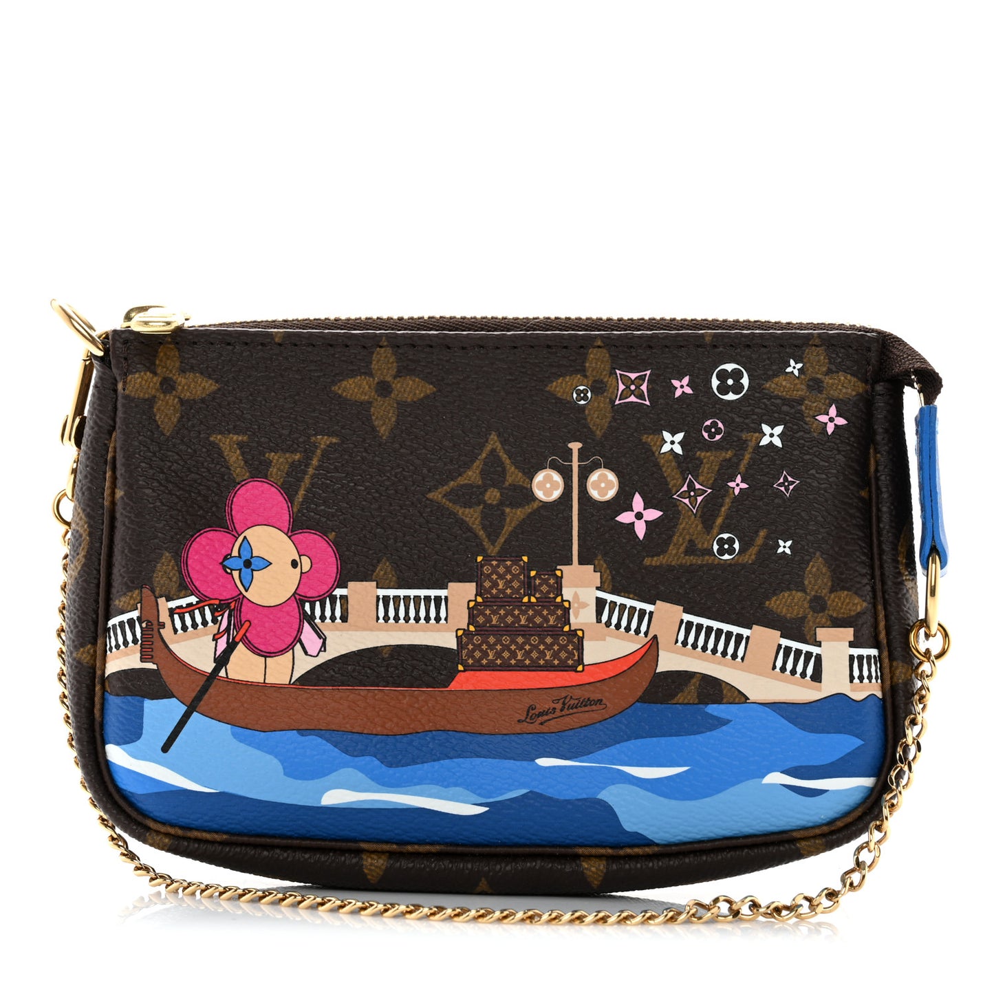 Monogram 2019 Christmas Animation Mini Venice Pochette Accessories Blue