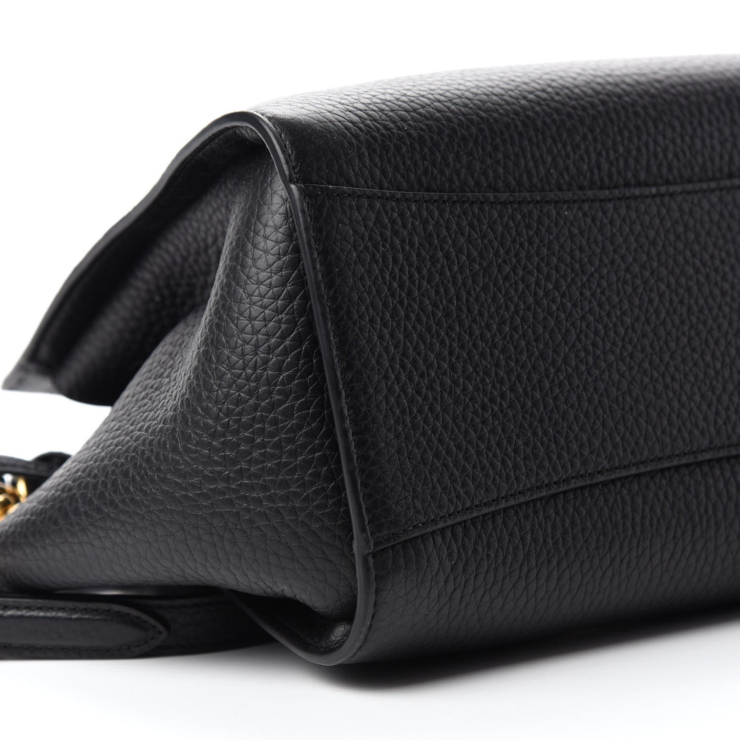 Heavy Grain Small Iris Tote Black