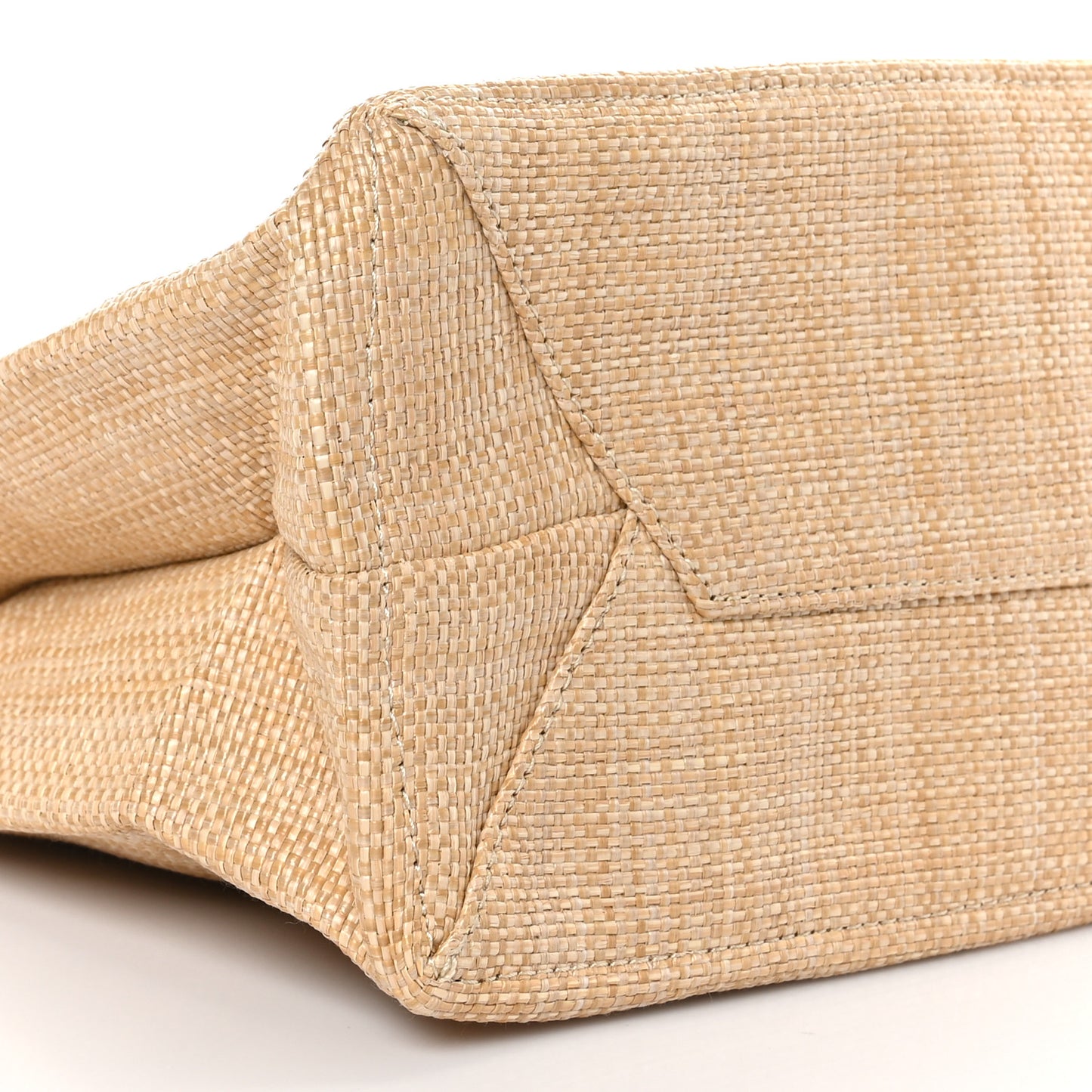 Raffia Logo Tote Naturale