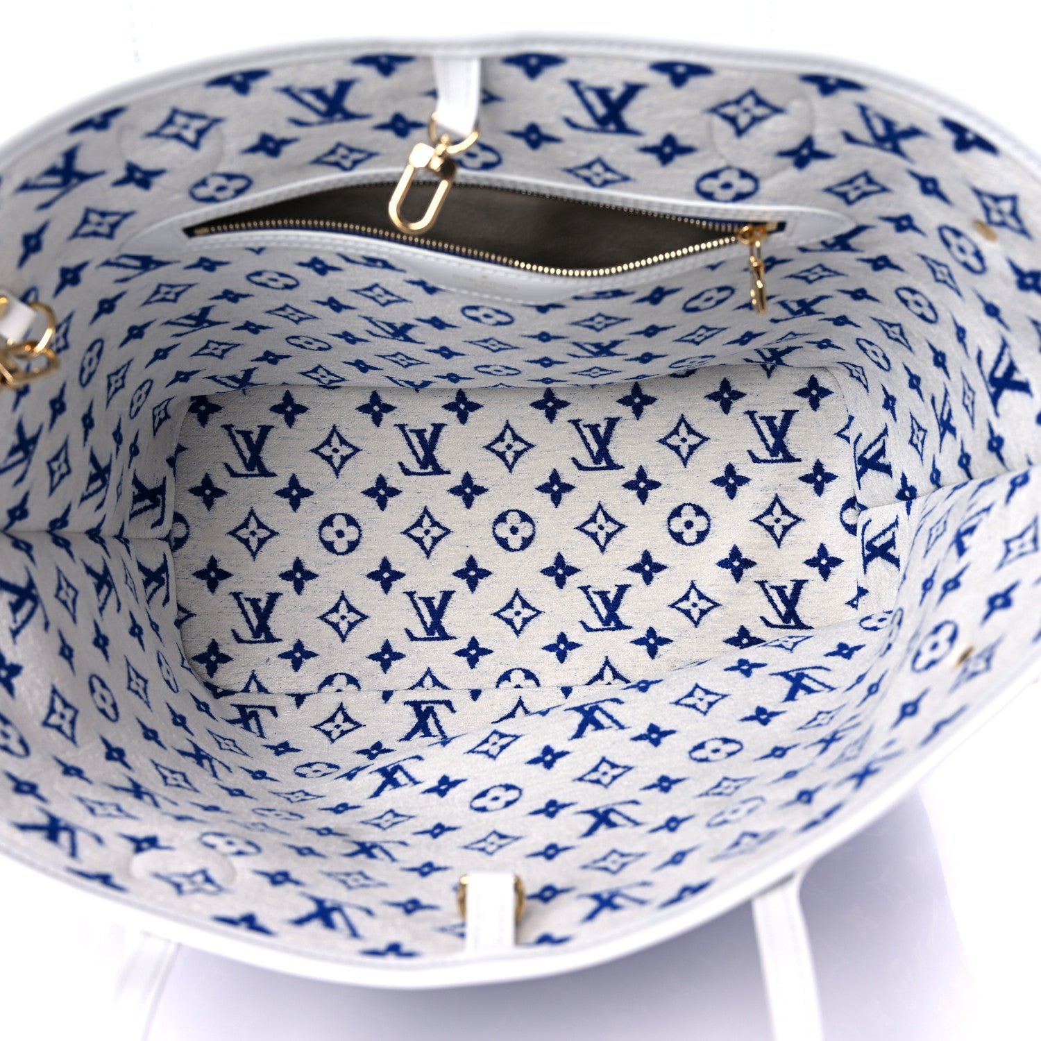 Louis Vuitton Jacquard Velvet Monogram LV Match Neverfull MM Bleu 6 of 9