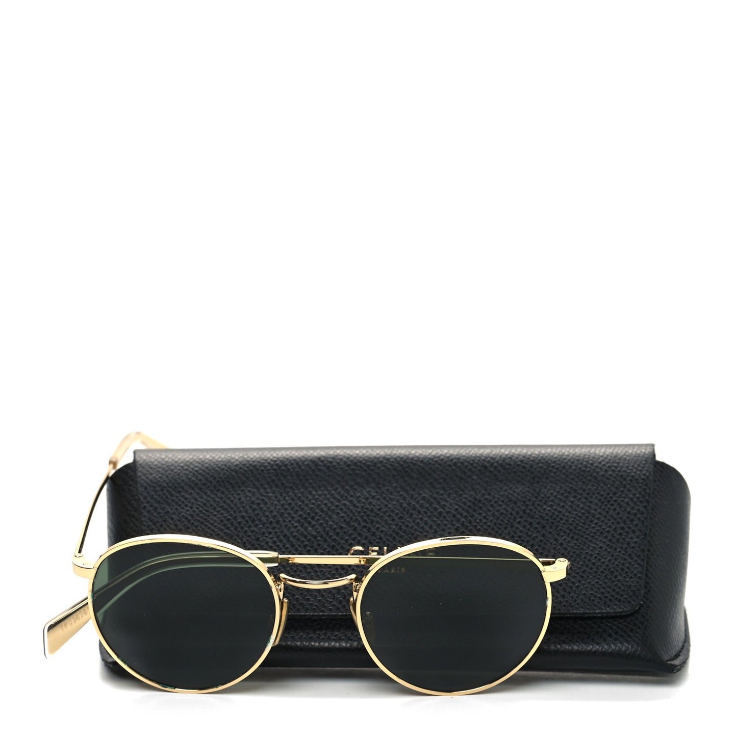 Metal Round Sunglasses CL40100U Gold