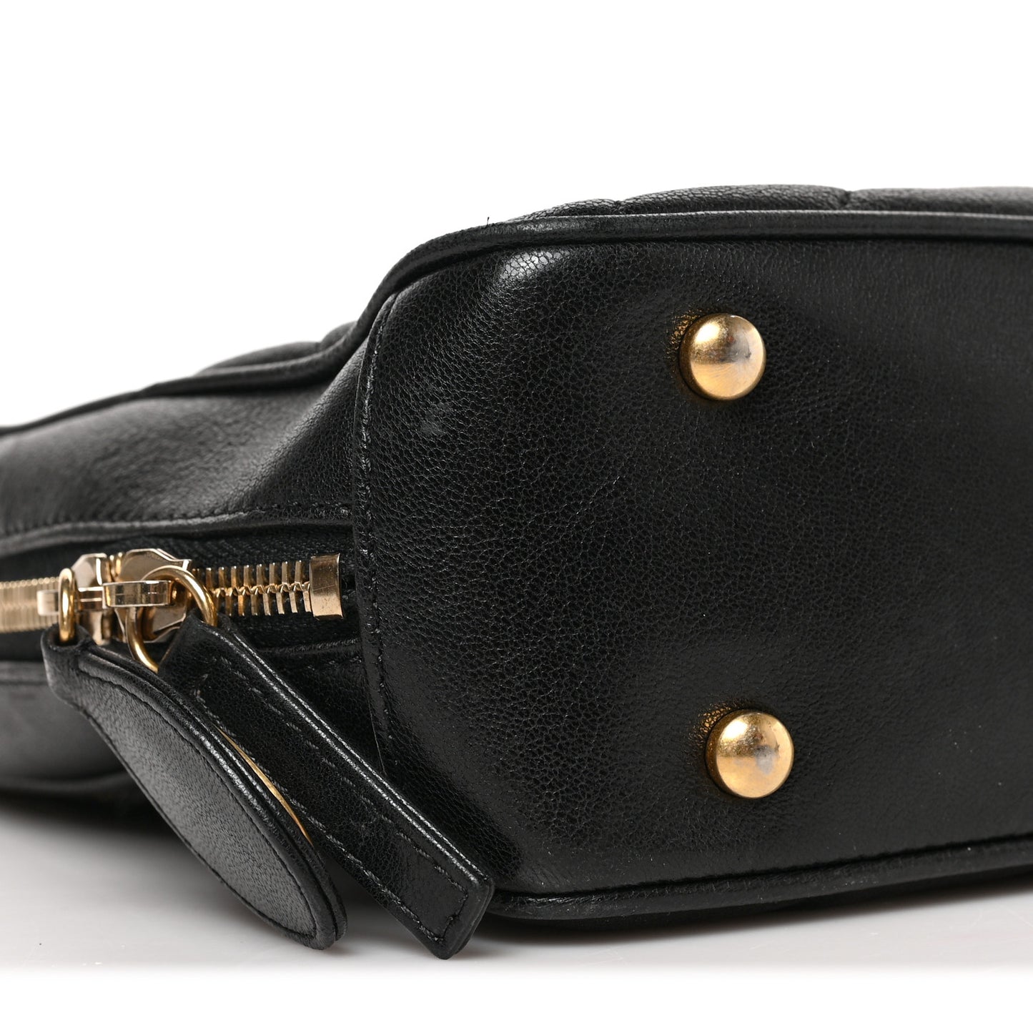 Lambskin Quilted Coco Vintage Camera Case Black