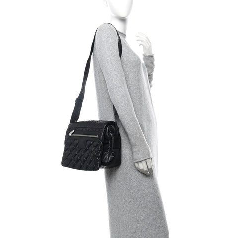 Nylon Small Coco Cocoon Messenger Bag Black