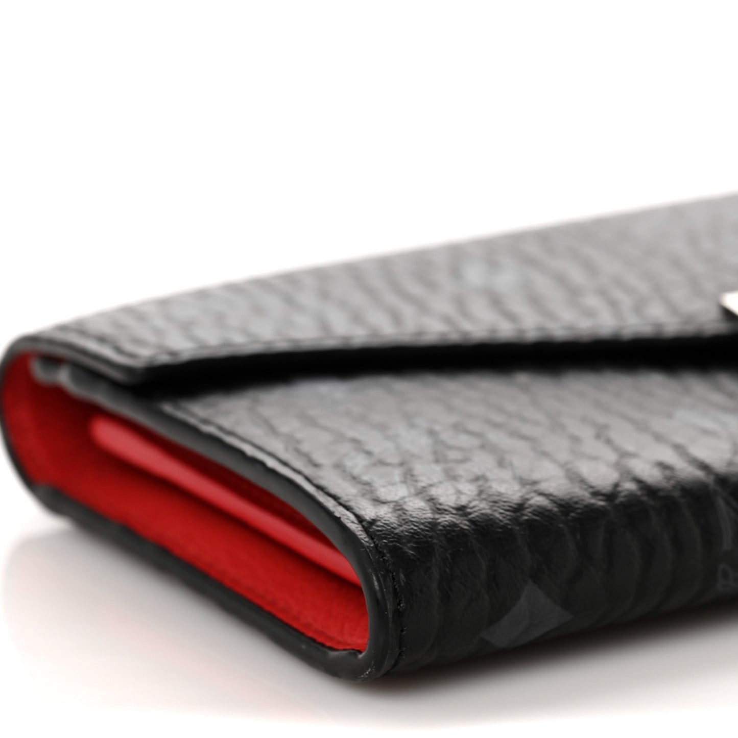 Visetos Large Patricia Wallet On Chain Black Red