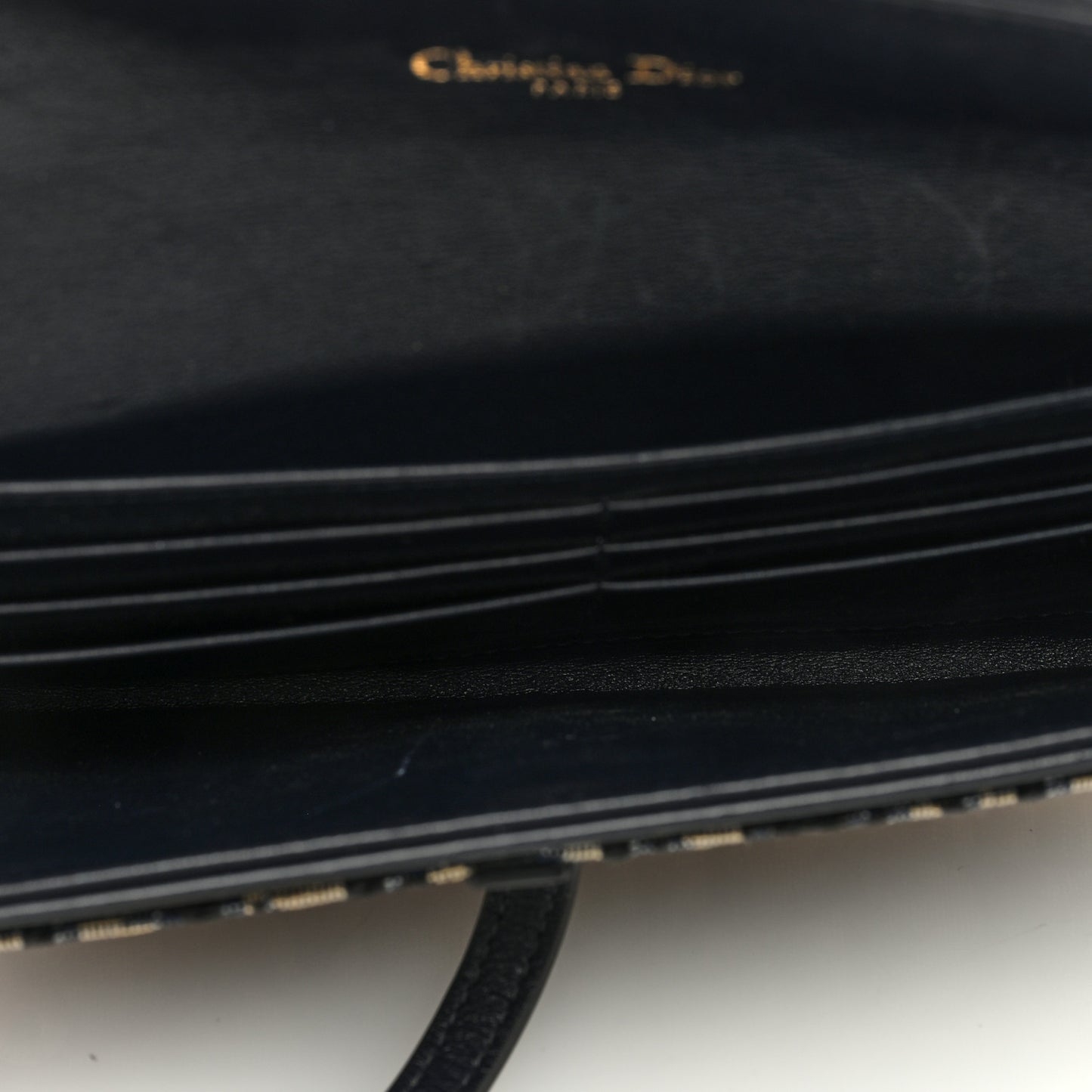 Oblique Saddle Chain Long Wallet Blue