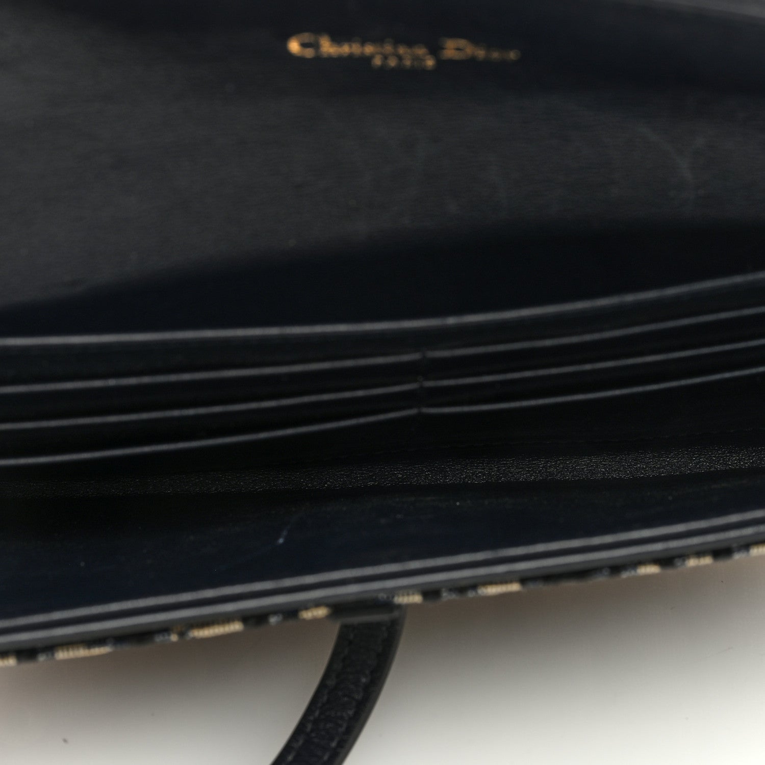 Christian Dior Oblique Saddle Chain Long Wallet Blue 6 of 7