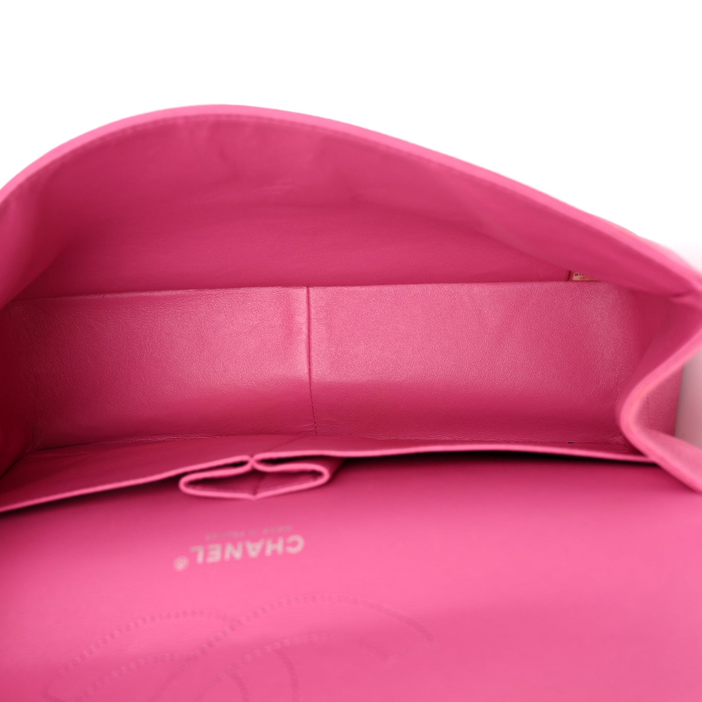 Iridescent Caviar Quilted Jumbo Double Flap Pink