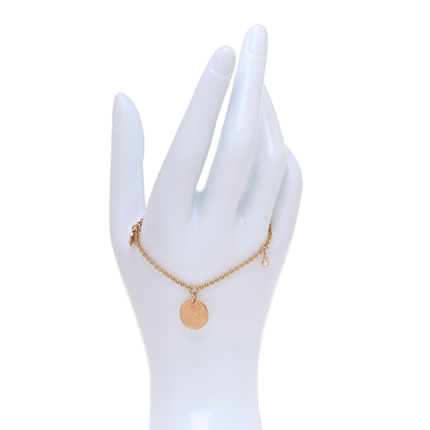 18K Rose Gold Diamond PM Ex-Libris Bracelet SH