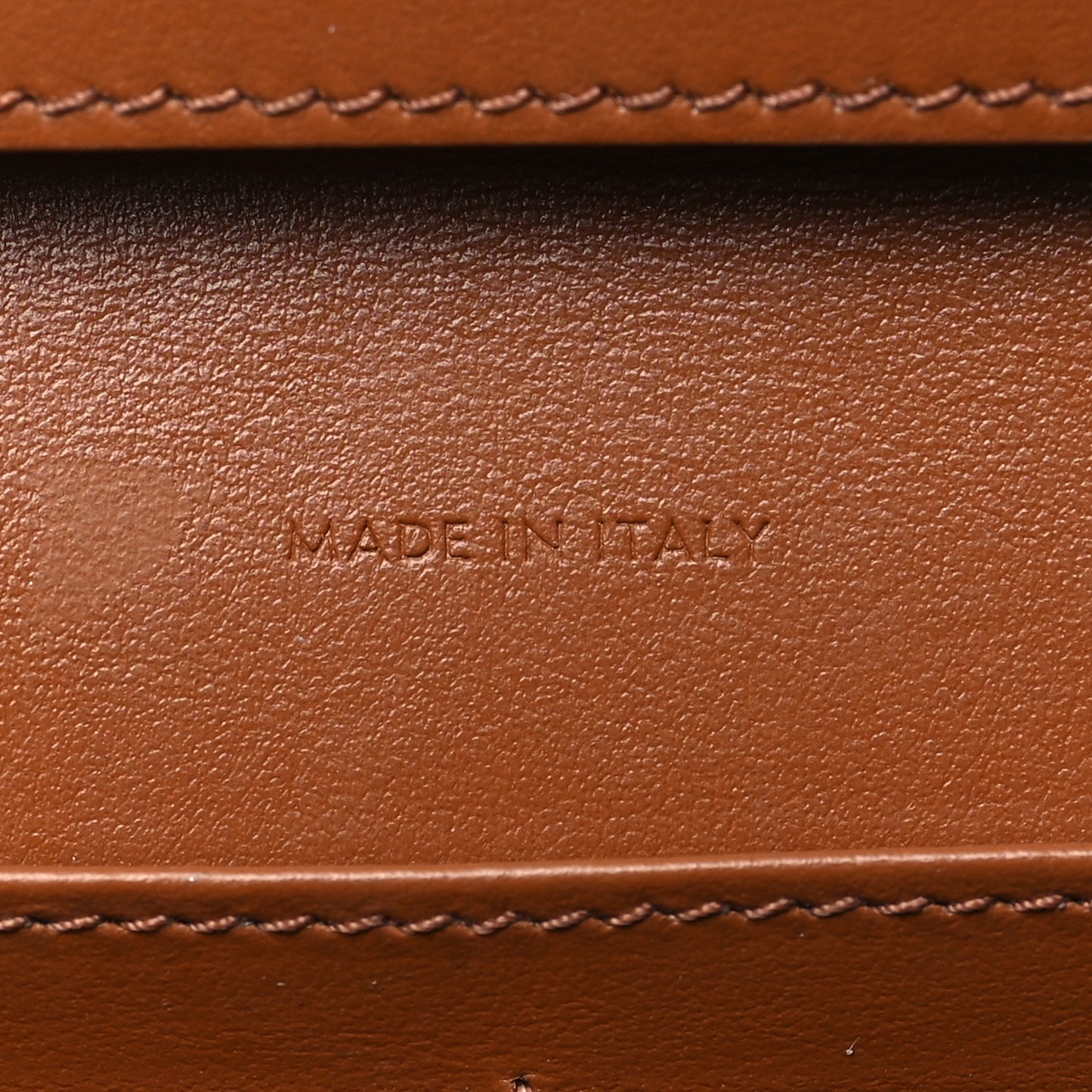 Triomphe Canvas Calfskin Envelope Bag Tan