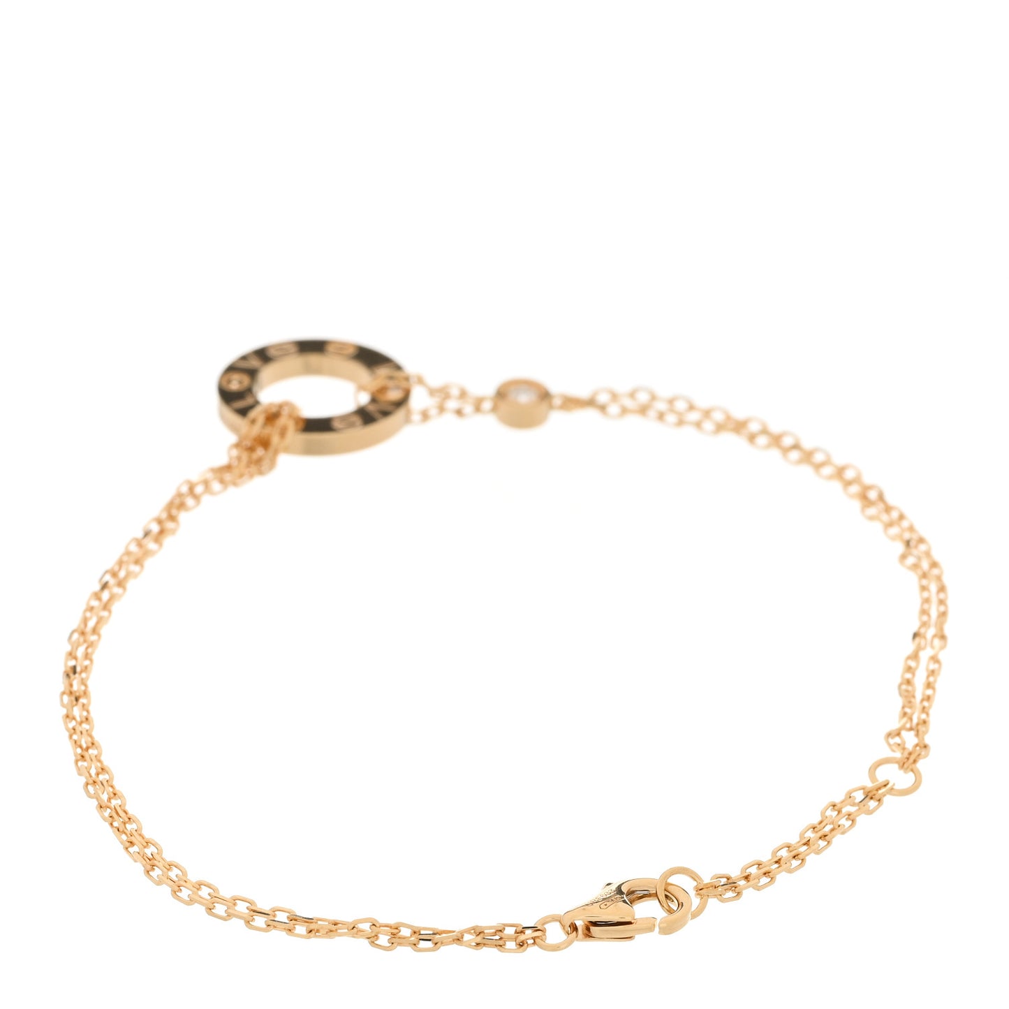 18K Yellow Gold Diamond LOVE Bracelet