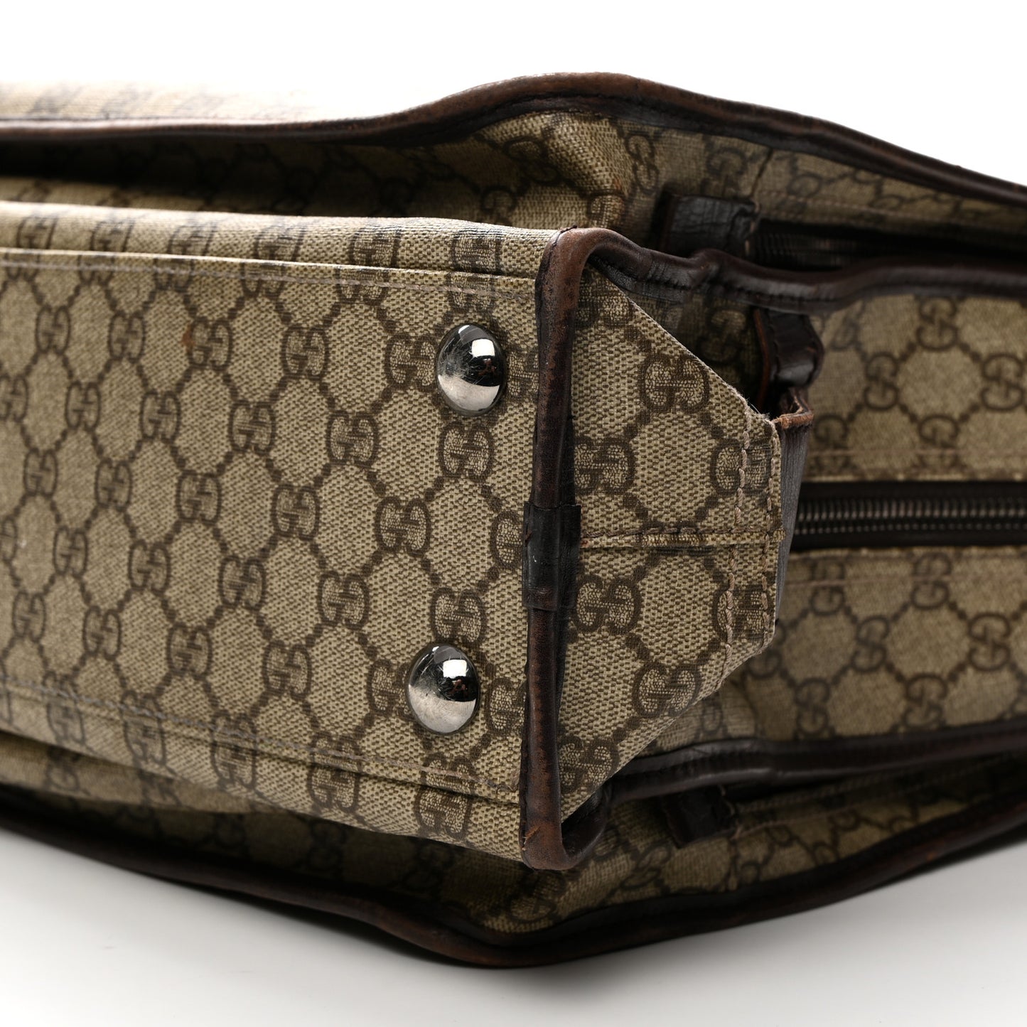 GG Plus Monogram Travel Bag Dark Brown