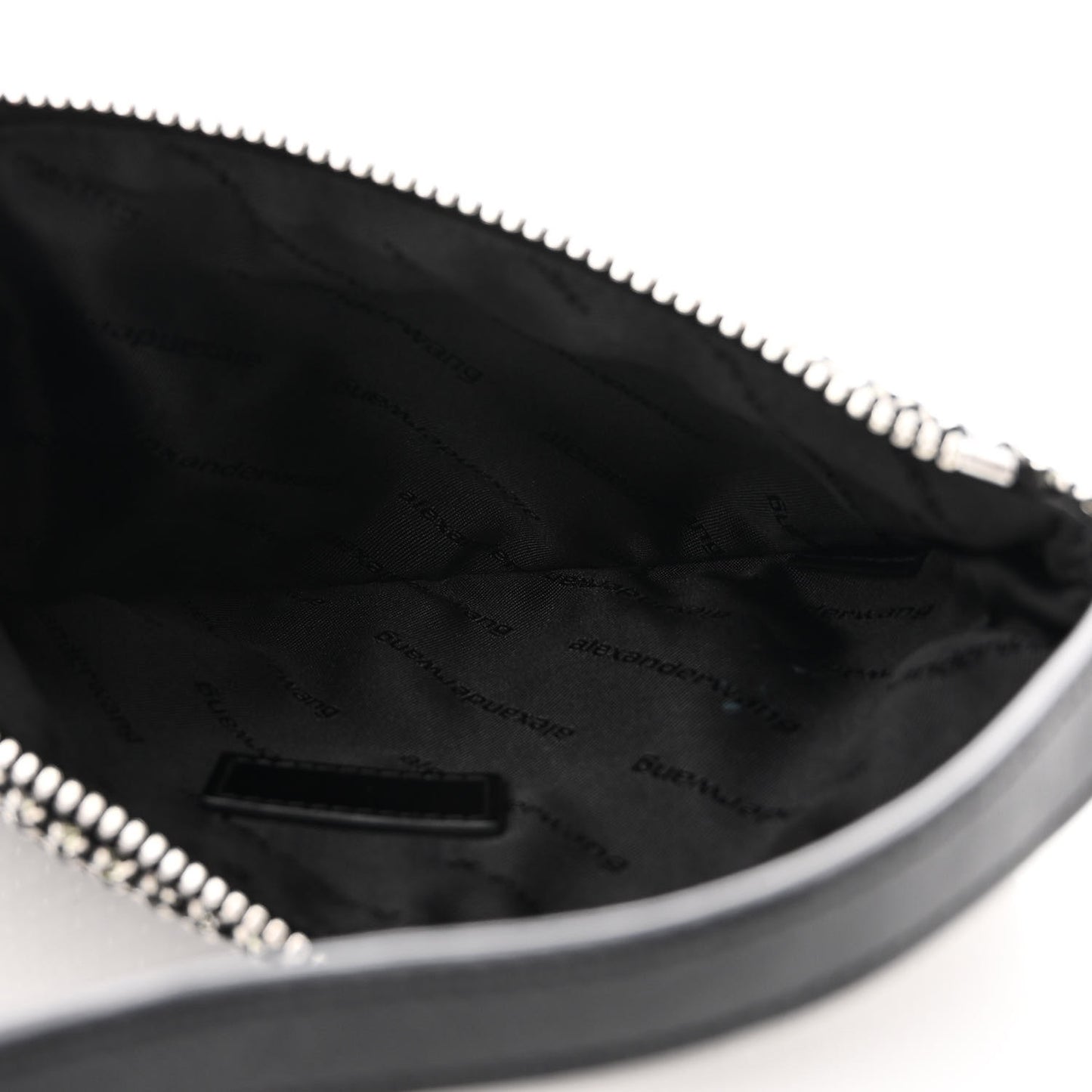 Mesh Crystal Wanglock Fortune Cookie Bag Black