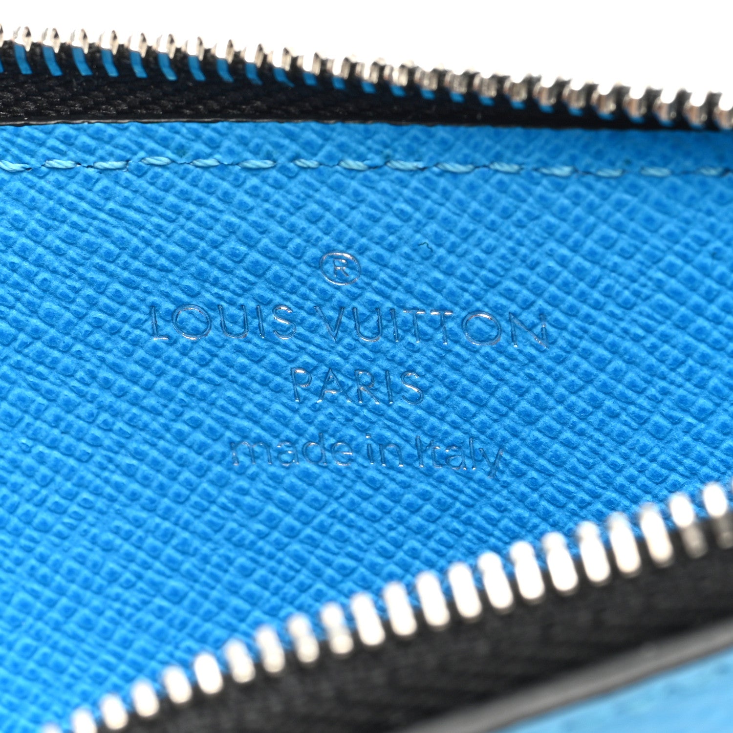 Louis Vuitton Taigarama Coin Card Holder Blue Lagoon 6 of 6