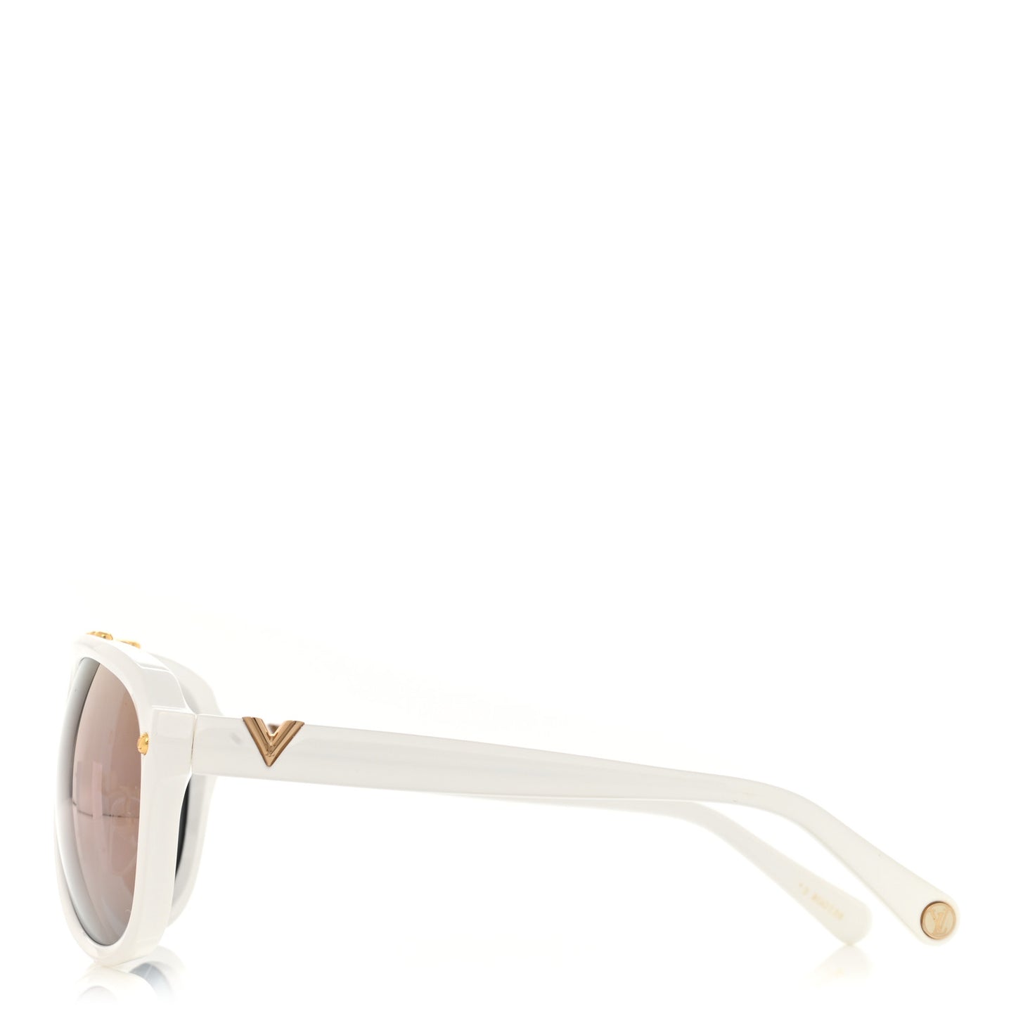 Acetate Aviator Serpico Studded Sunglasses Z2358W White