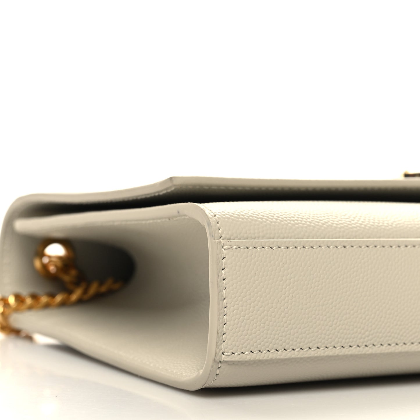 Grain De Poudre Medium Classic Monogram Kate Satchel Dove White