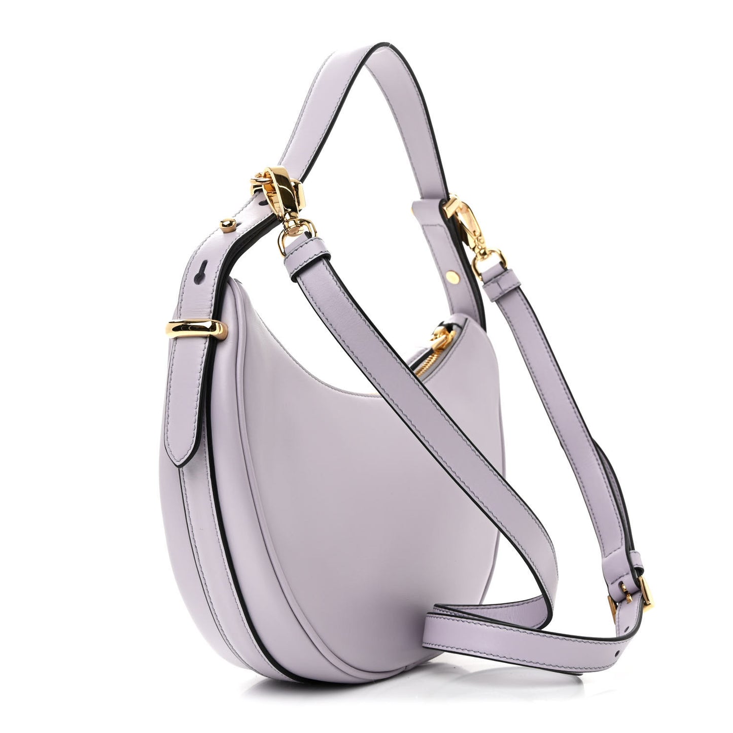 Soft Calfskin Arque Shoulder Bag Glicine
