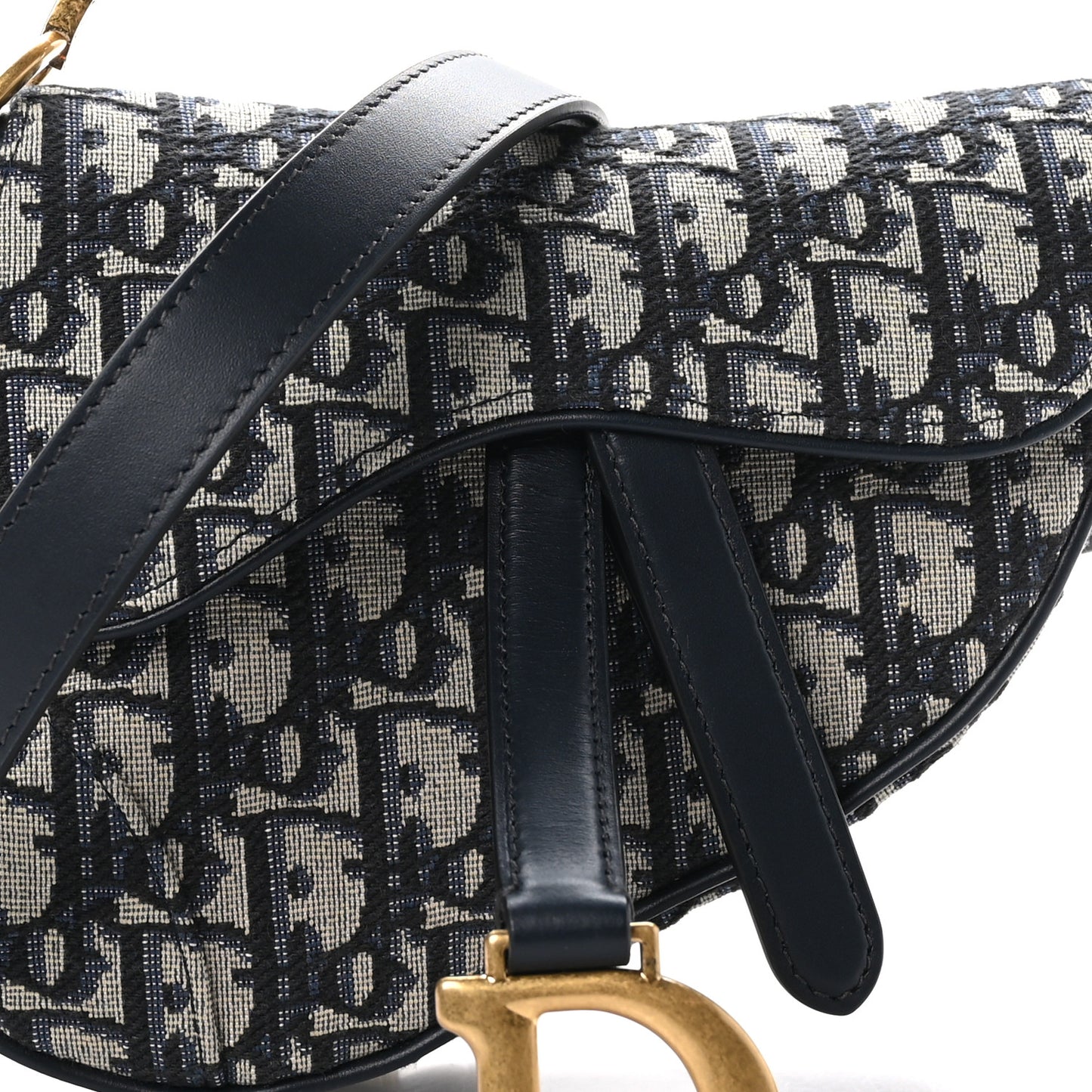 Oblique Mini Saddle Bag With Strap Blue