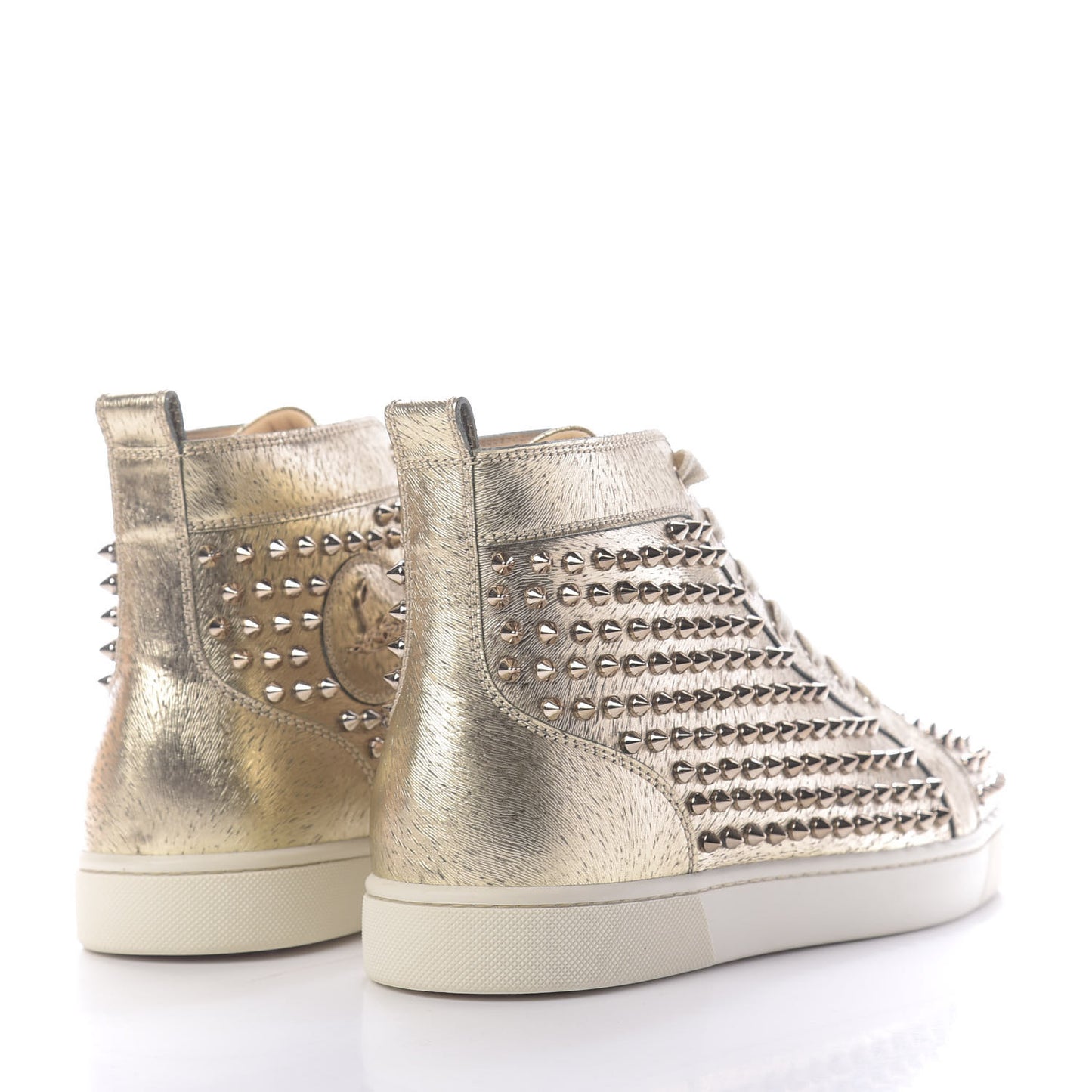 Metallic Laminato Spike Louis Flat Sneakers 43 Plantine Colombe