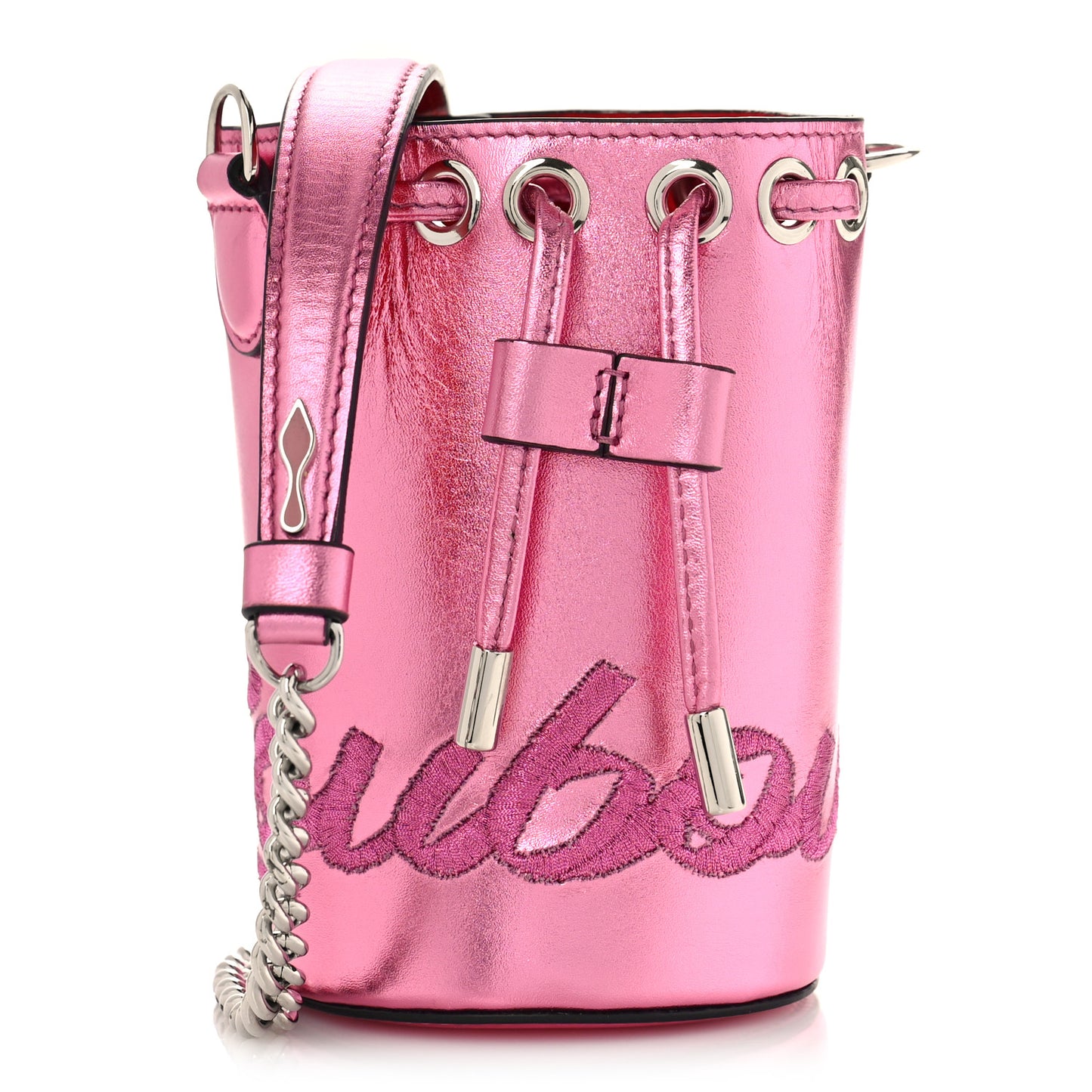 Metallic Calfskin Mary Jane Bucket Confettis