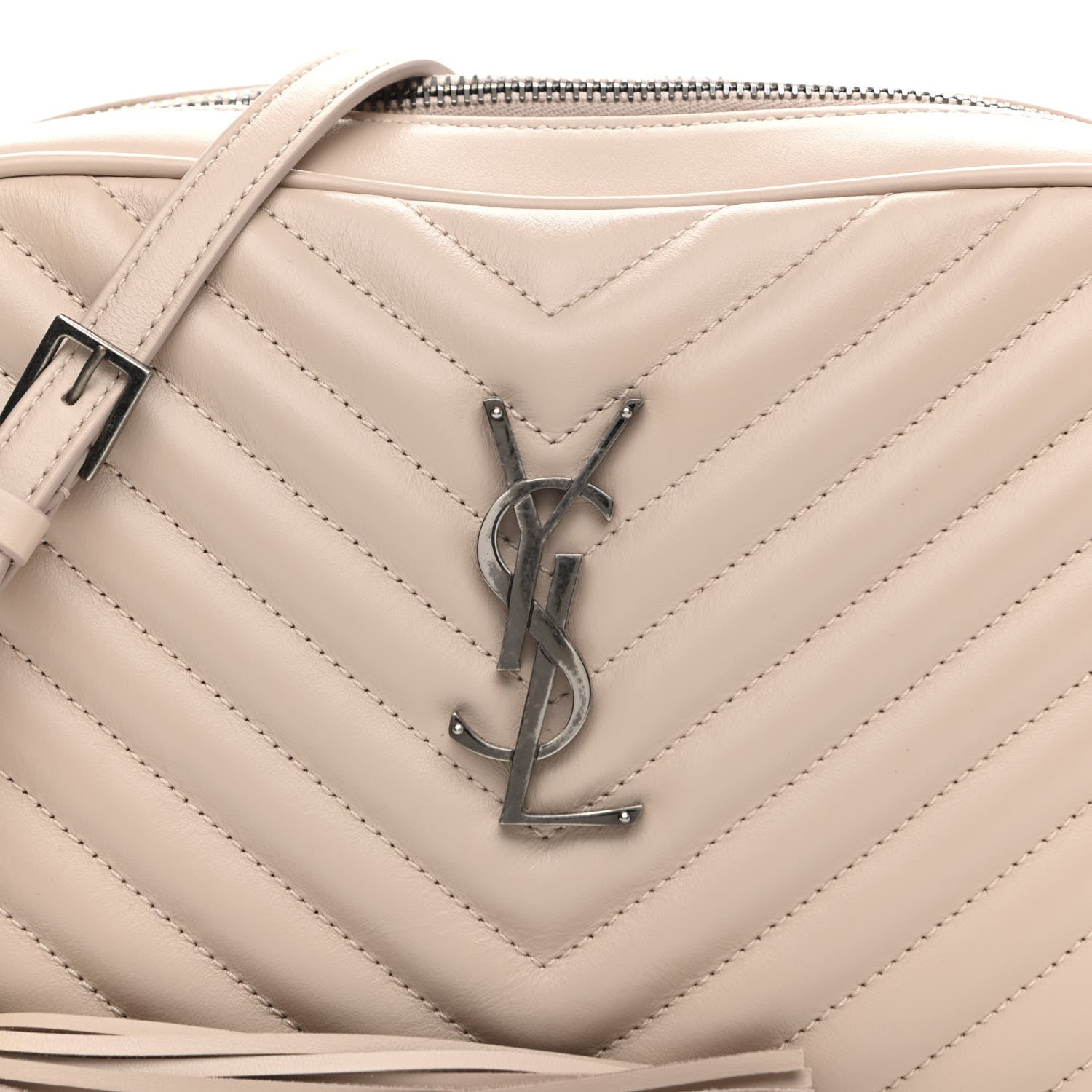 Saint Laurent Calfskin Matelasse Monogram Lou Camera Bag Marble Pink 8 of 10