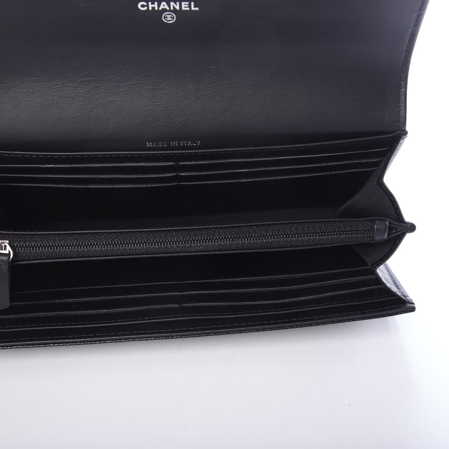 Caviar Timeless CC Large Gusset Flap Wallet Black
