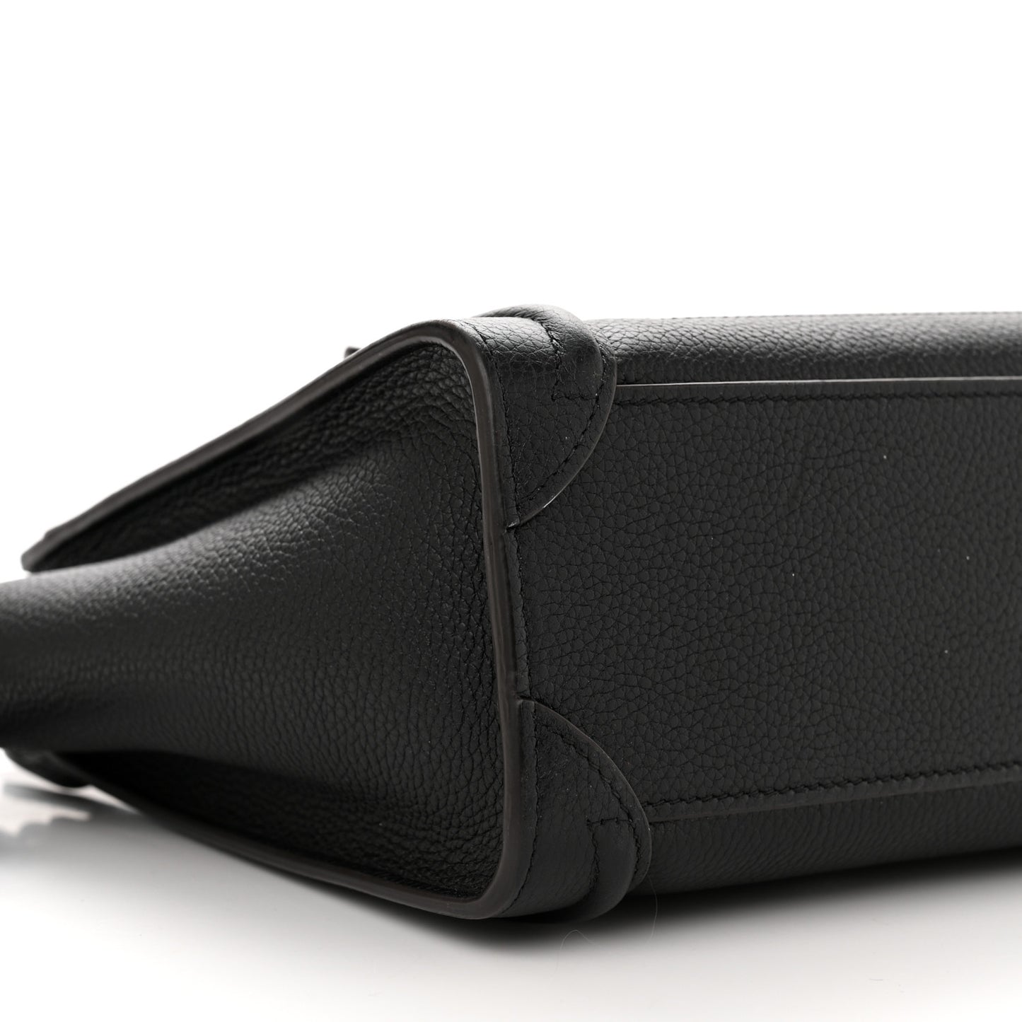 Drummed Calfskin Nano Luggage Black